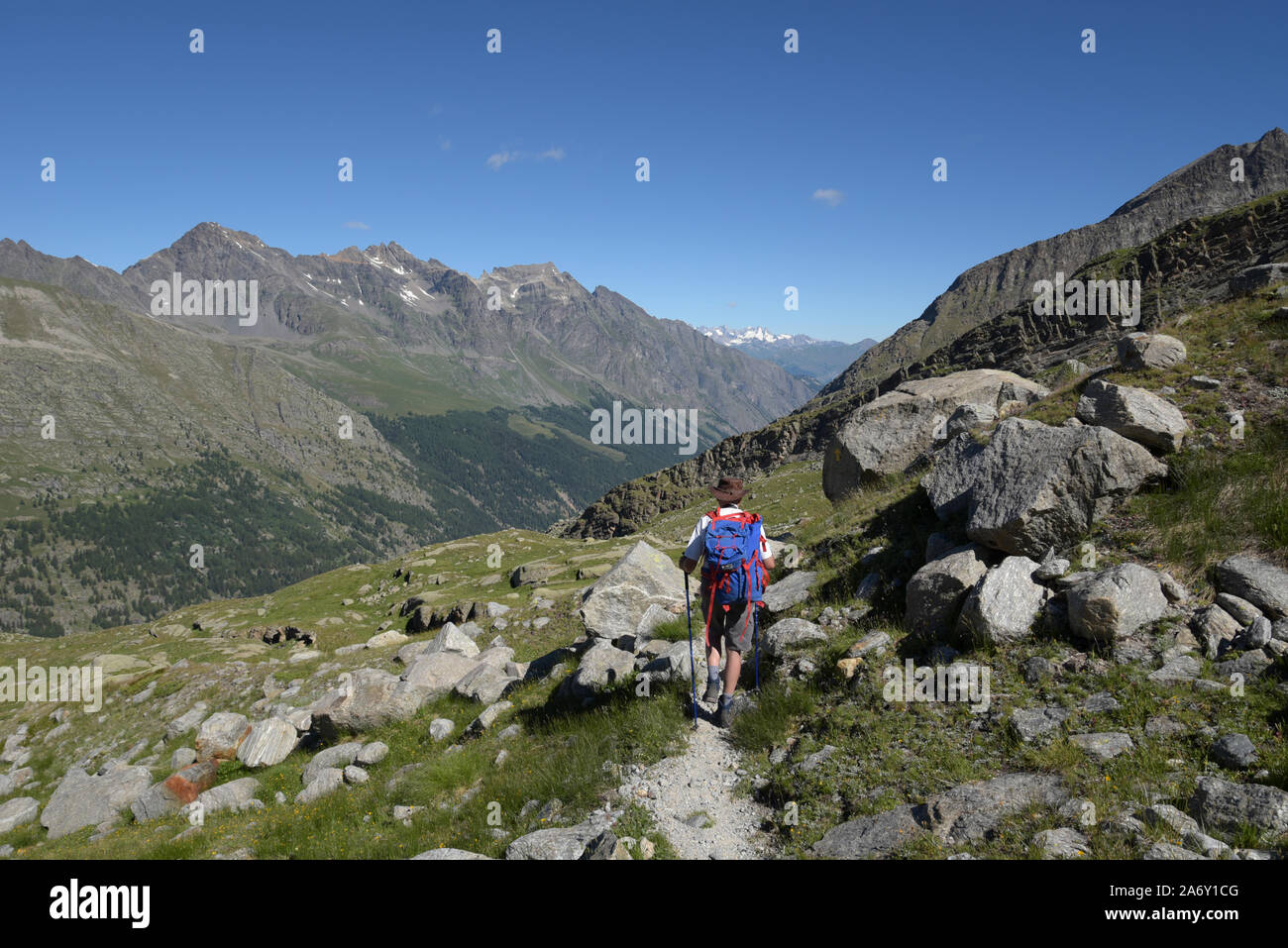 Italia, Valle d'Aosta, Nationalpark Gran Paradiso, Iker in Vals Stockfoto