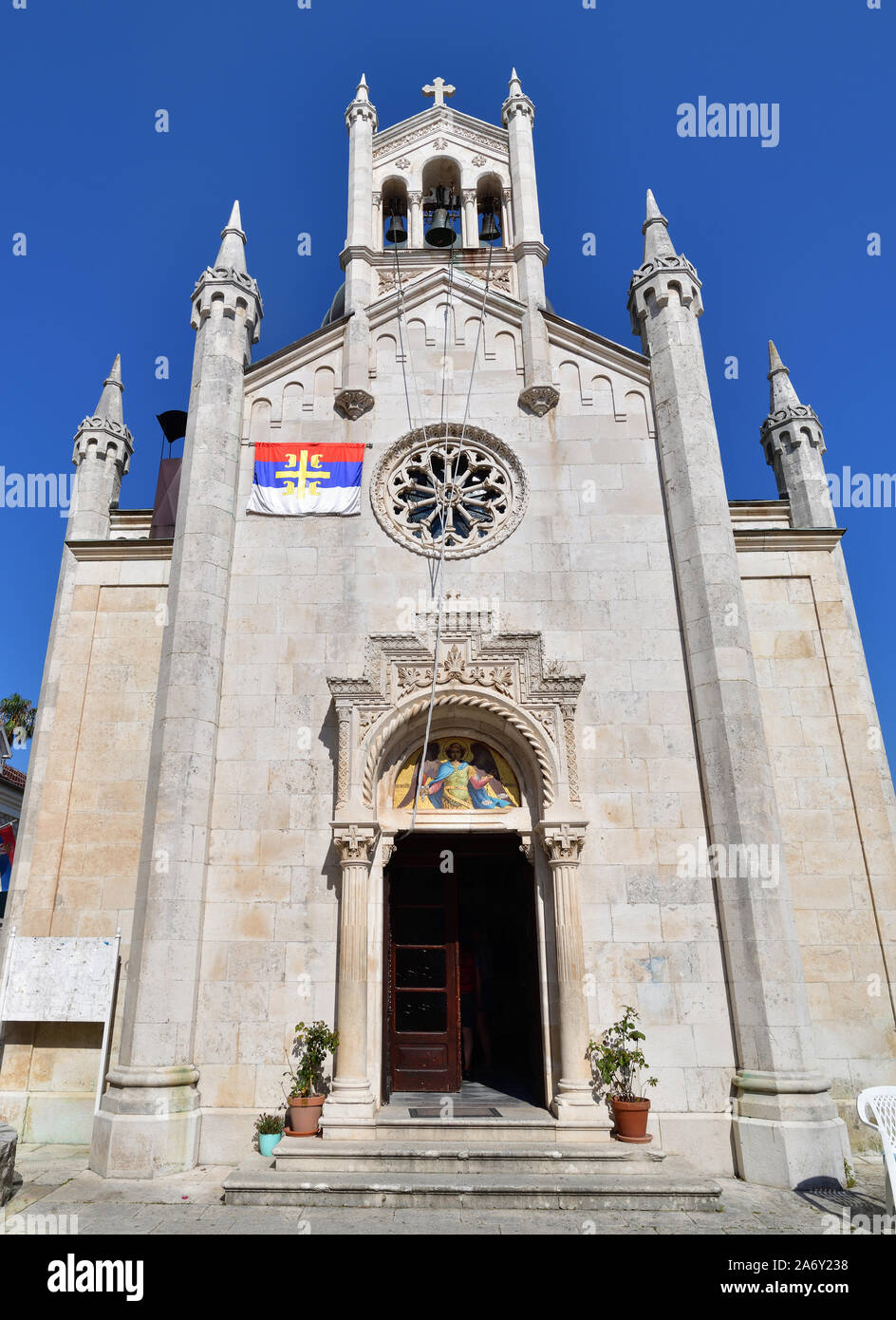 Orthodoxe Kirche des Erzengels Michael in eckigen Herzog Stefan in Herceg Novi, Montenegro Stockfoto