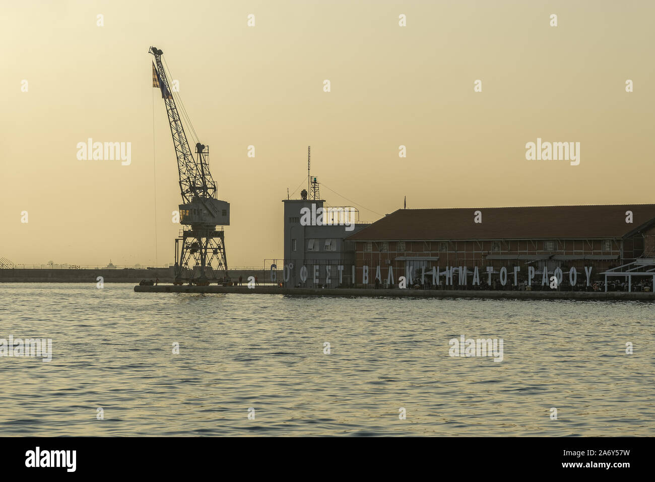 Thessaloniki, Griechenland Film Festival anmelden Griechisch an der Stadt Port. 60. Thessaloniki International Film Festival findet am 31. Oktober - 10. November 2019 Stockfoto