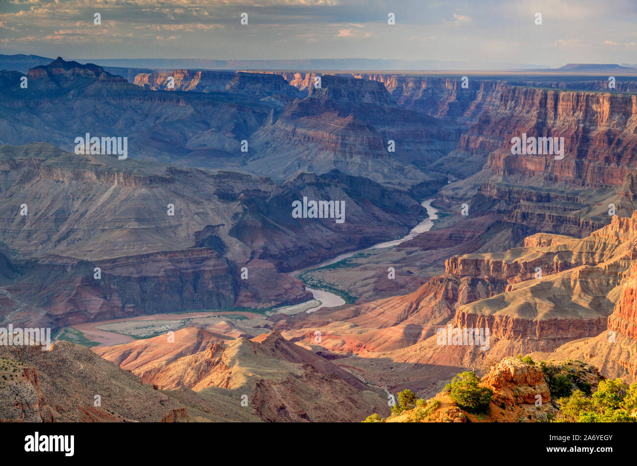 USA, Arizona, Grand Canyon Nationalpark (South Rim), Kolorado Fluß von Desert View Stockfoto