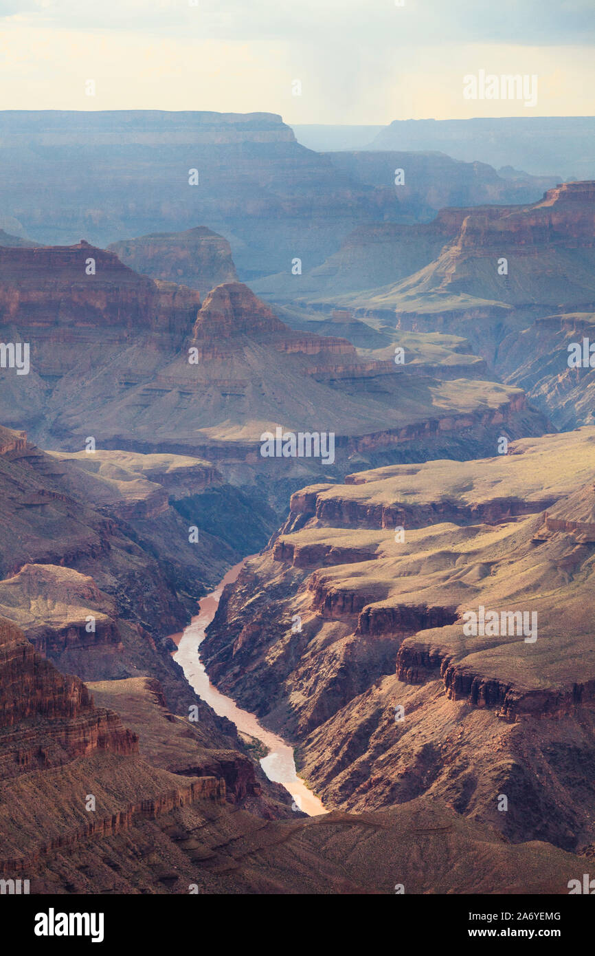 USA, Arizona, Grand Canyon Nationalpark (South Rim), Kolorado Fluß von Mohave-Punkt Stockfoto