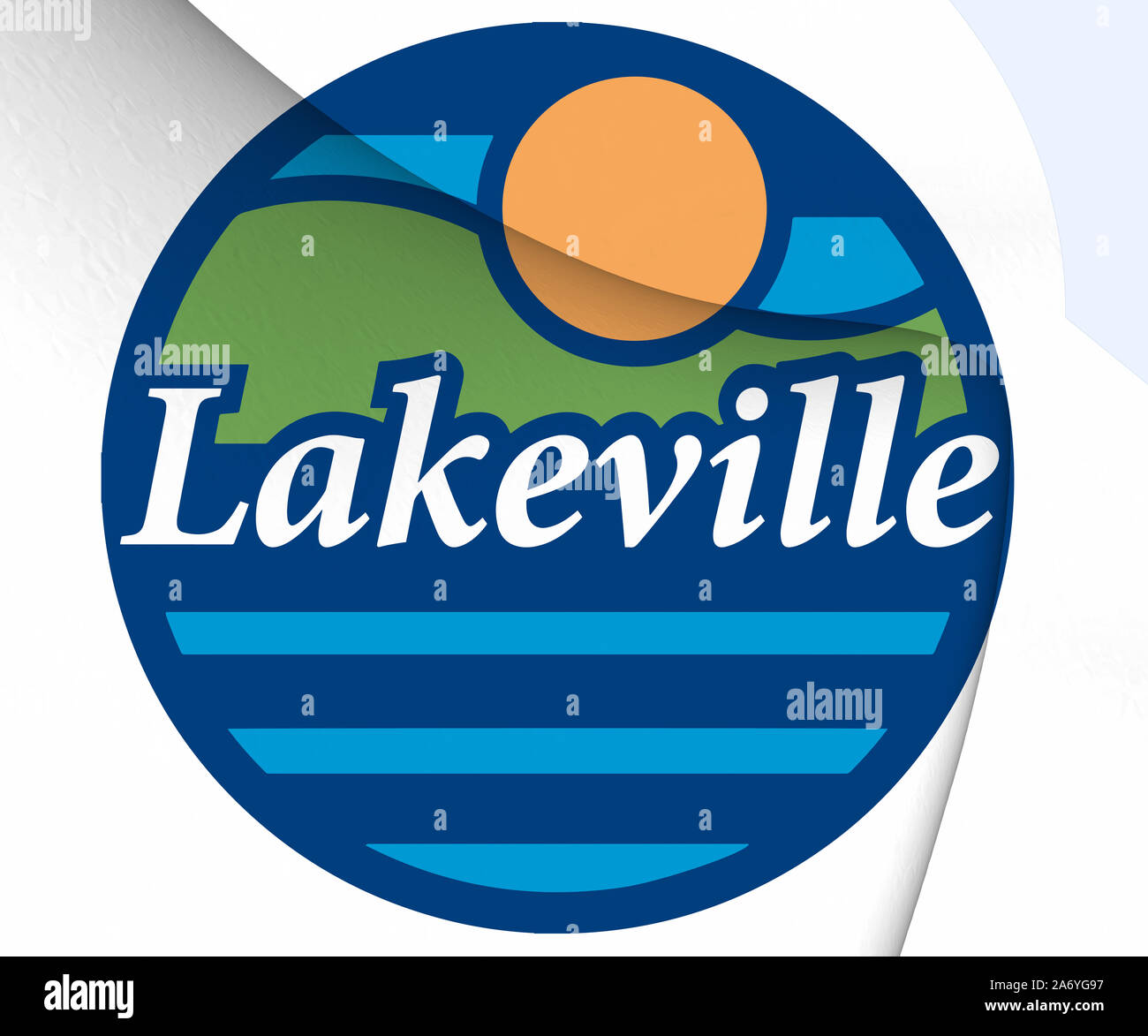 3D-Dichtung von Lakeville (Minnesota), USA. 3D-Darstellung. Stockfoto