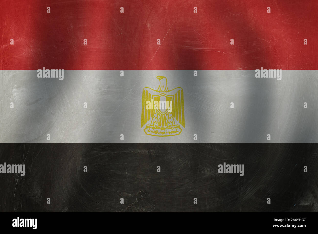 Alte Banner mit Ägypten Flagge Hintergrund. Ägypten, Reise und lernen Sie arabisch Sprache Konzept Stockfoto