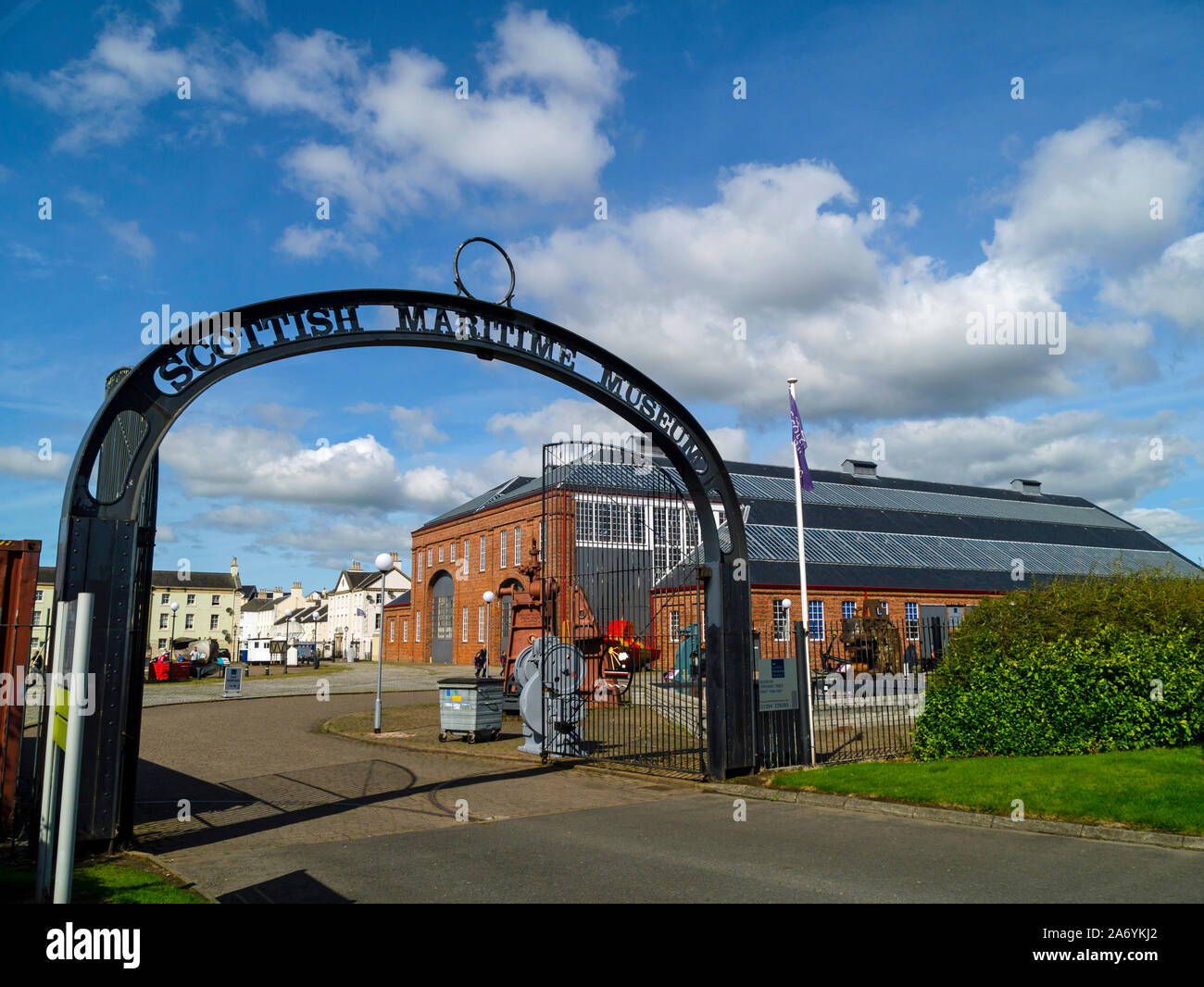 Eintritt zum Scottish Maritime Museum, Irvine, North Ayrshire, Schottland Stockfoto