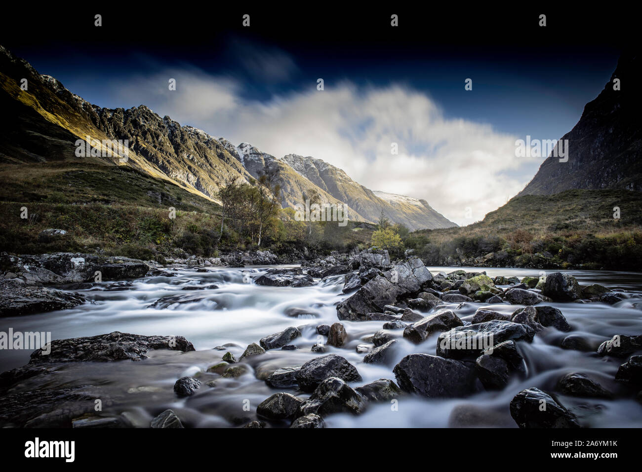 River Coe, Glencoe, Lochaber, Highlands, Schottland, UK Stockfoto