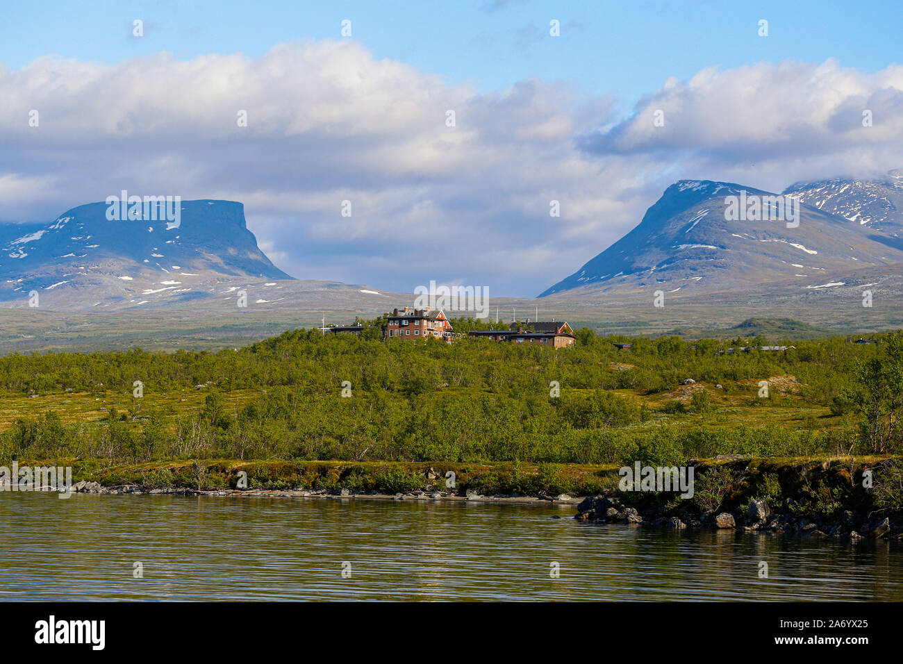 Die U-förmige Tal von Tjuonavagge in der arktischen Region Schwedens Stockfoto