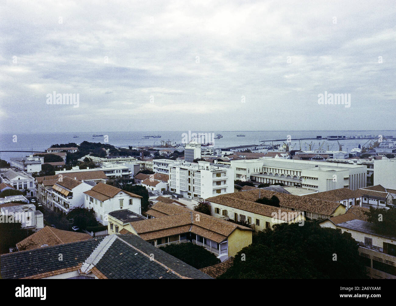 Dakar (Senegal) mit Blick auf den Hafen Stockfoto