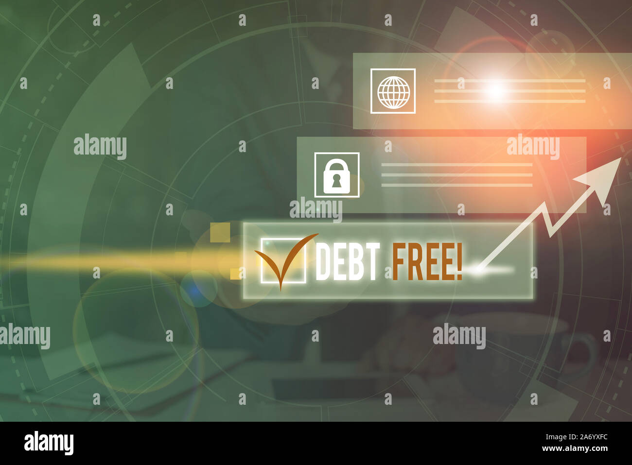 Wort schreiben Text Schuldenfrei. Business foto Präsentation nicht besitzen kein Geld für eine Person oder Unternehmen Bild Foto system network Regelung mo Stockfoto