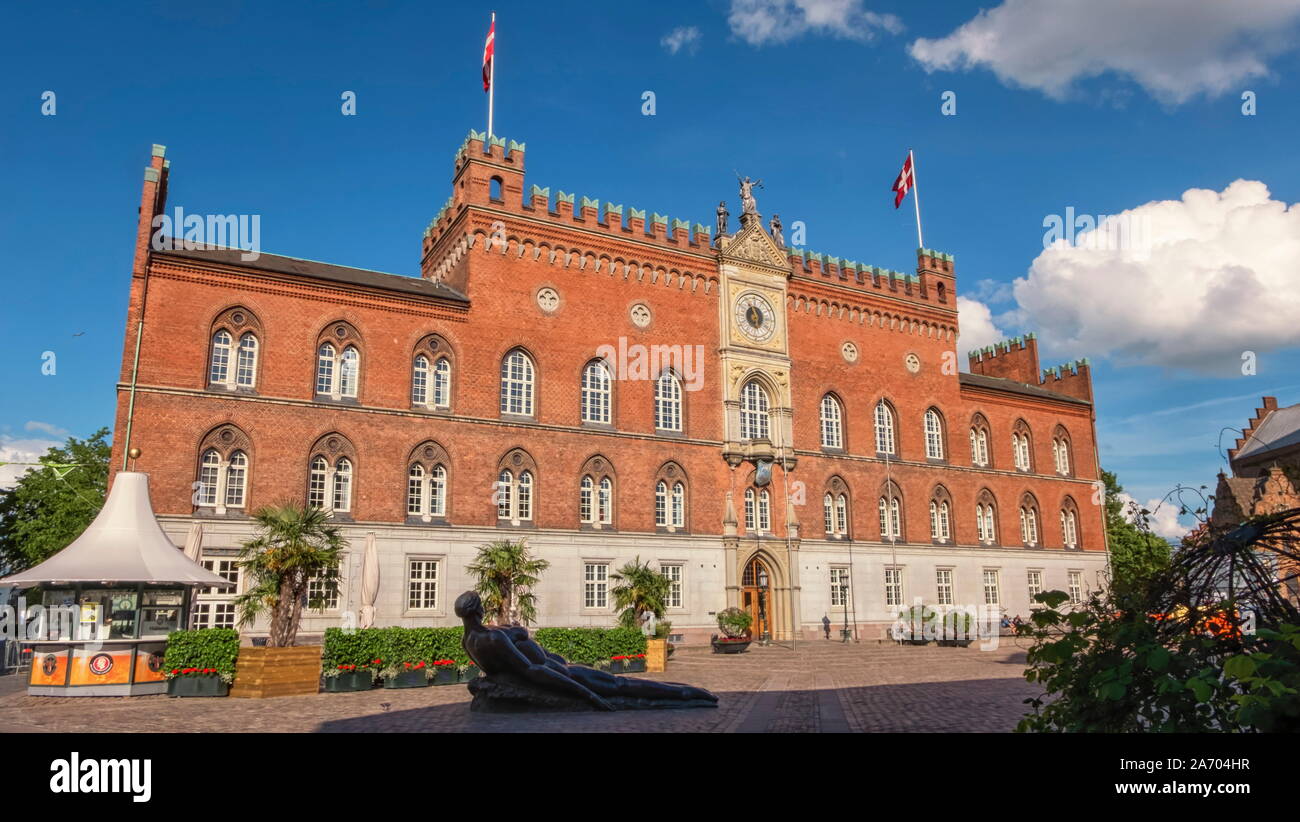 Rathaus in Odense, Insel Fünen, Dänemark Stockfoto