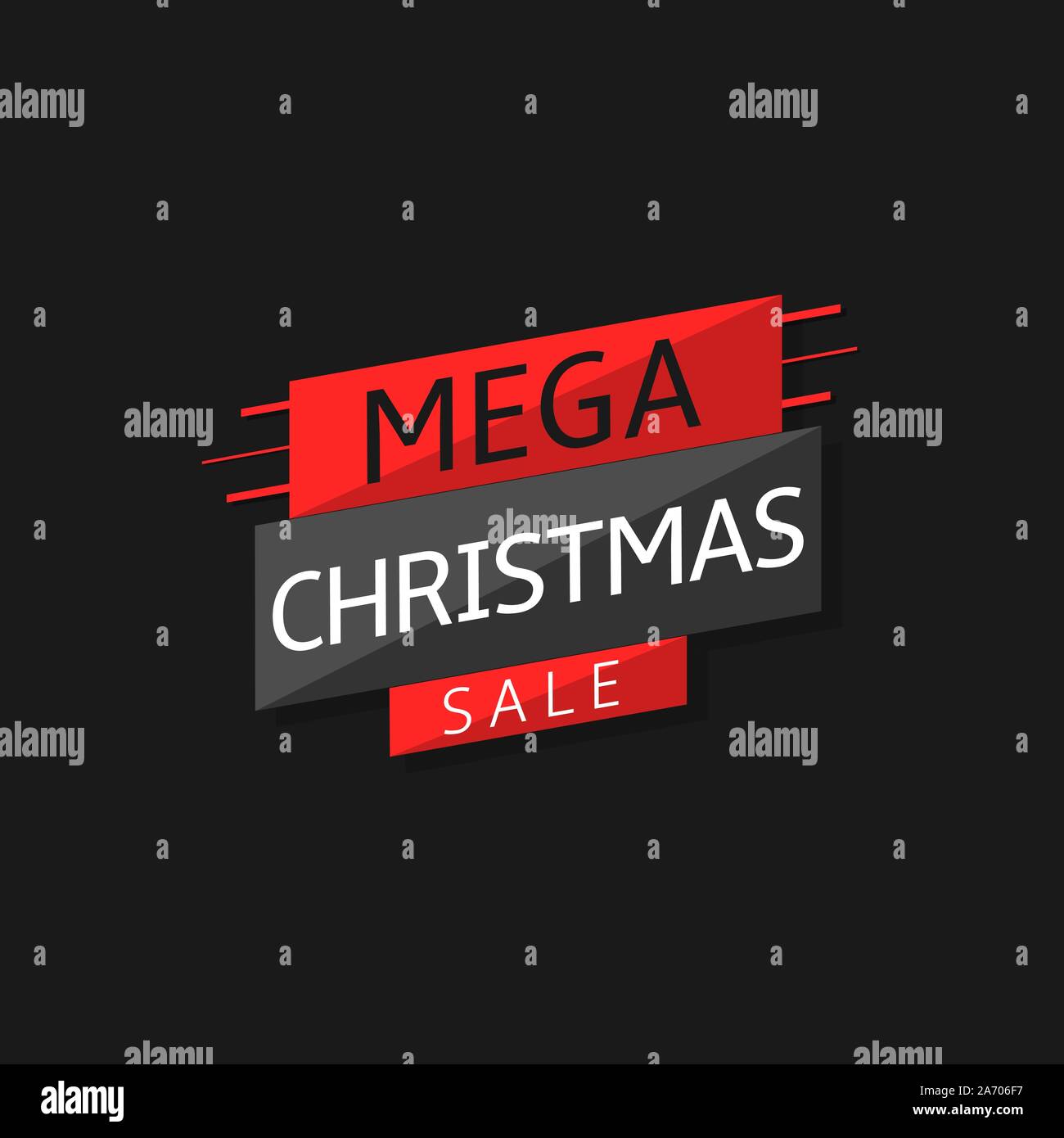 Mega Weihnachten Verkauf label Stock Vektor