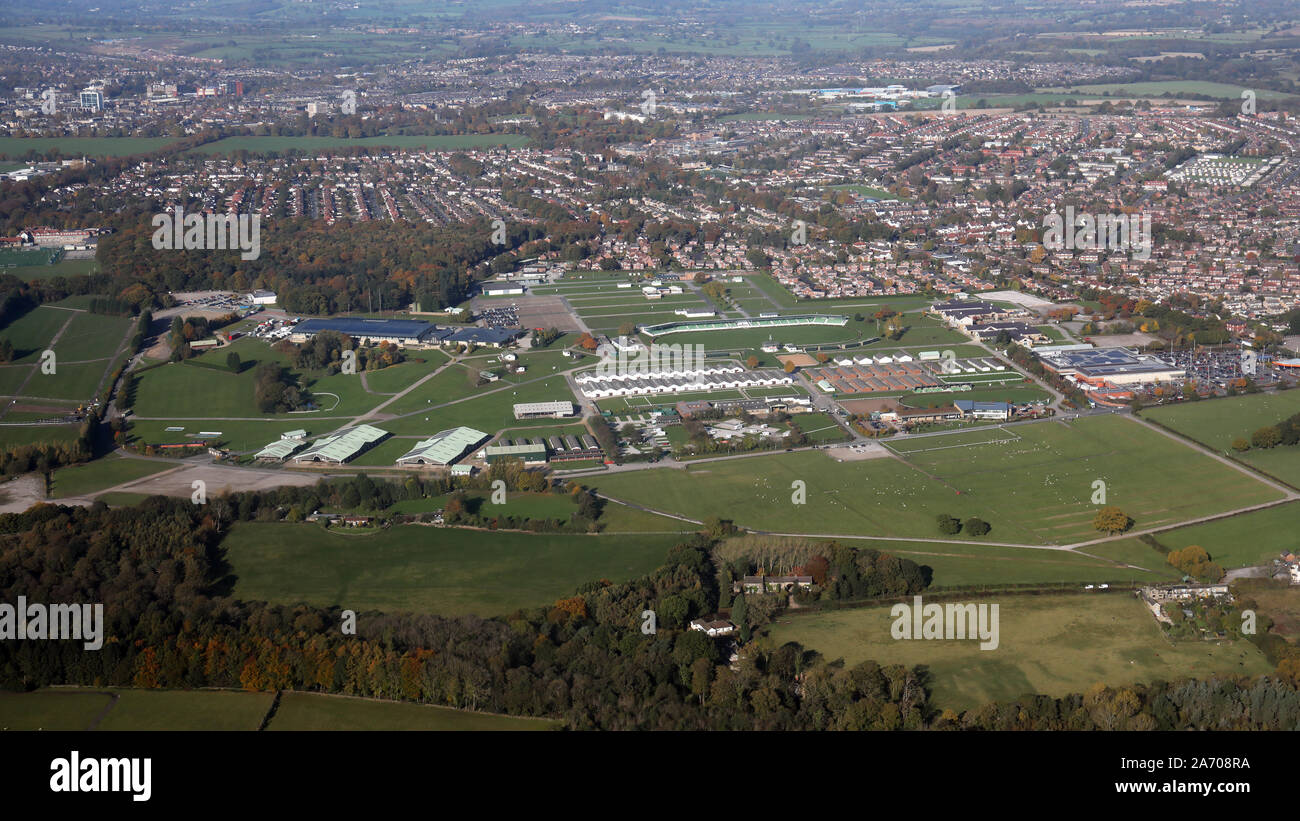 Luftaufnahme von Harrogate Showground, North Yorkshire, Großbritannien Stockfoto