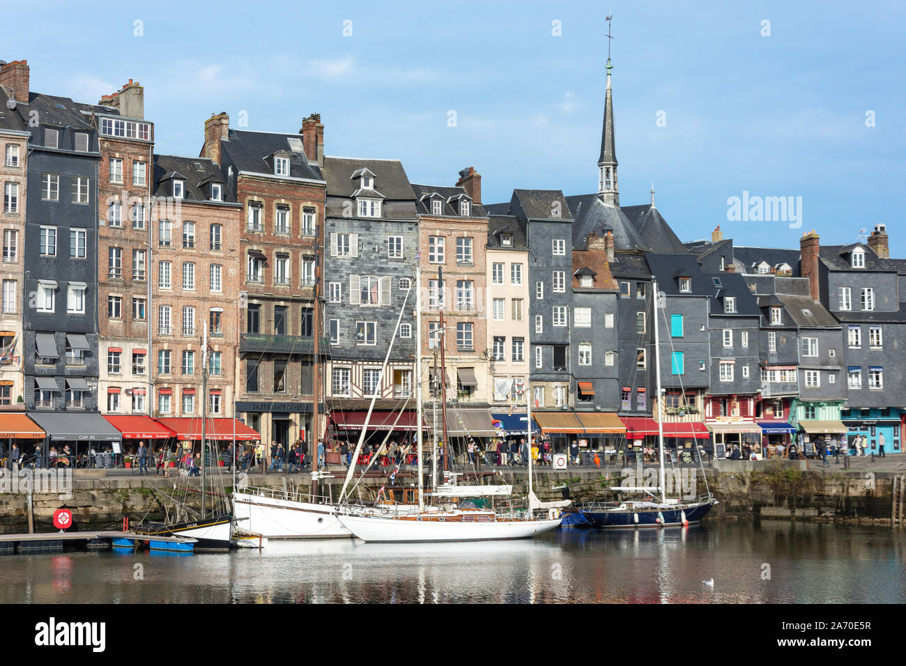 Hafen von Honfleur, Honfleur, Normandie, Frankreich Stockfoto