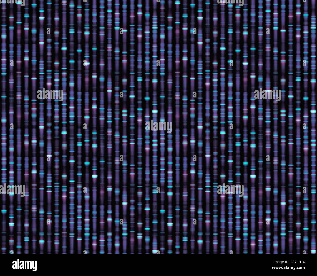 Methode der DNA-Sequenzierung. 3D-Illustration, nahtloses Looping, Hintergrundbild, Wissenschaft Konzept, biogenetische Technologie. Stockfoto