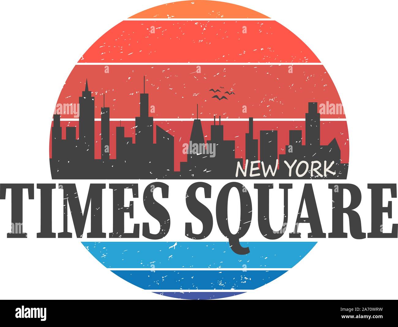 New York Times Square Typografie, t-shirt, Grafiken, Vektoren, Abbildung Stock Vektor