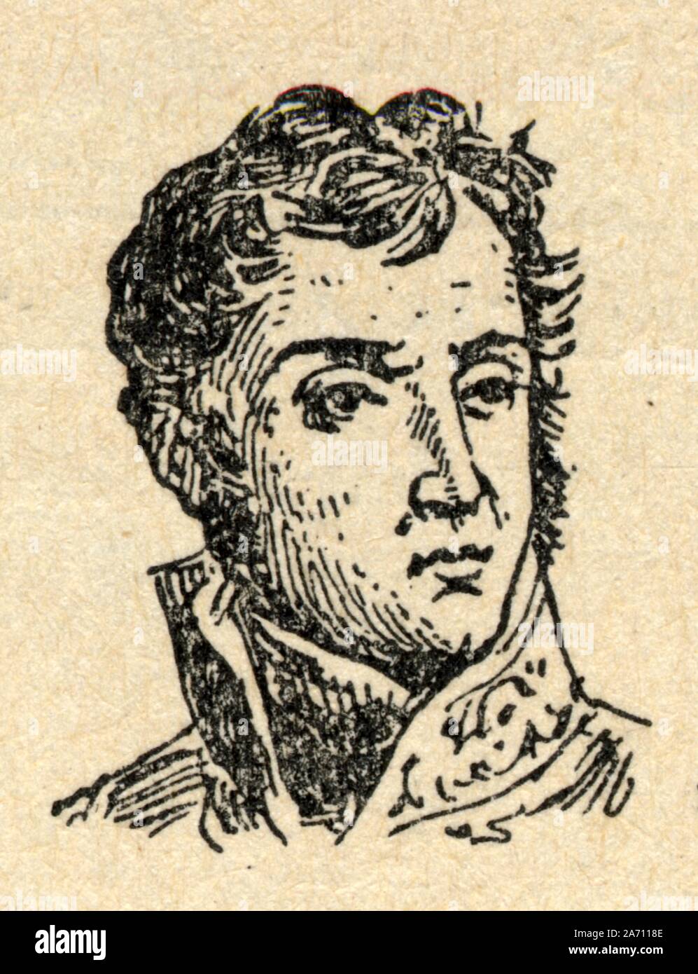 Jean Lannes, 1 ᵉʳ duc de Montebello, né Le 10 avril 1769 à Lectoure et Mort le 31 Mai 1809 sur l'île de Lobau, en Autriche, à la suite des Blessures re Stockfoto