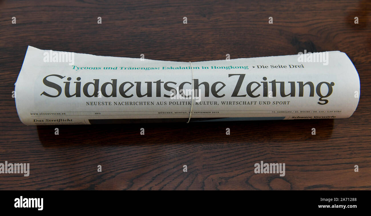 Tageszeitung der Süddeutschen Zeitung". Stockfoto