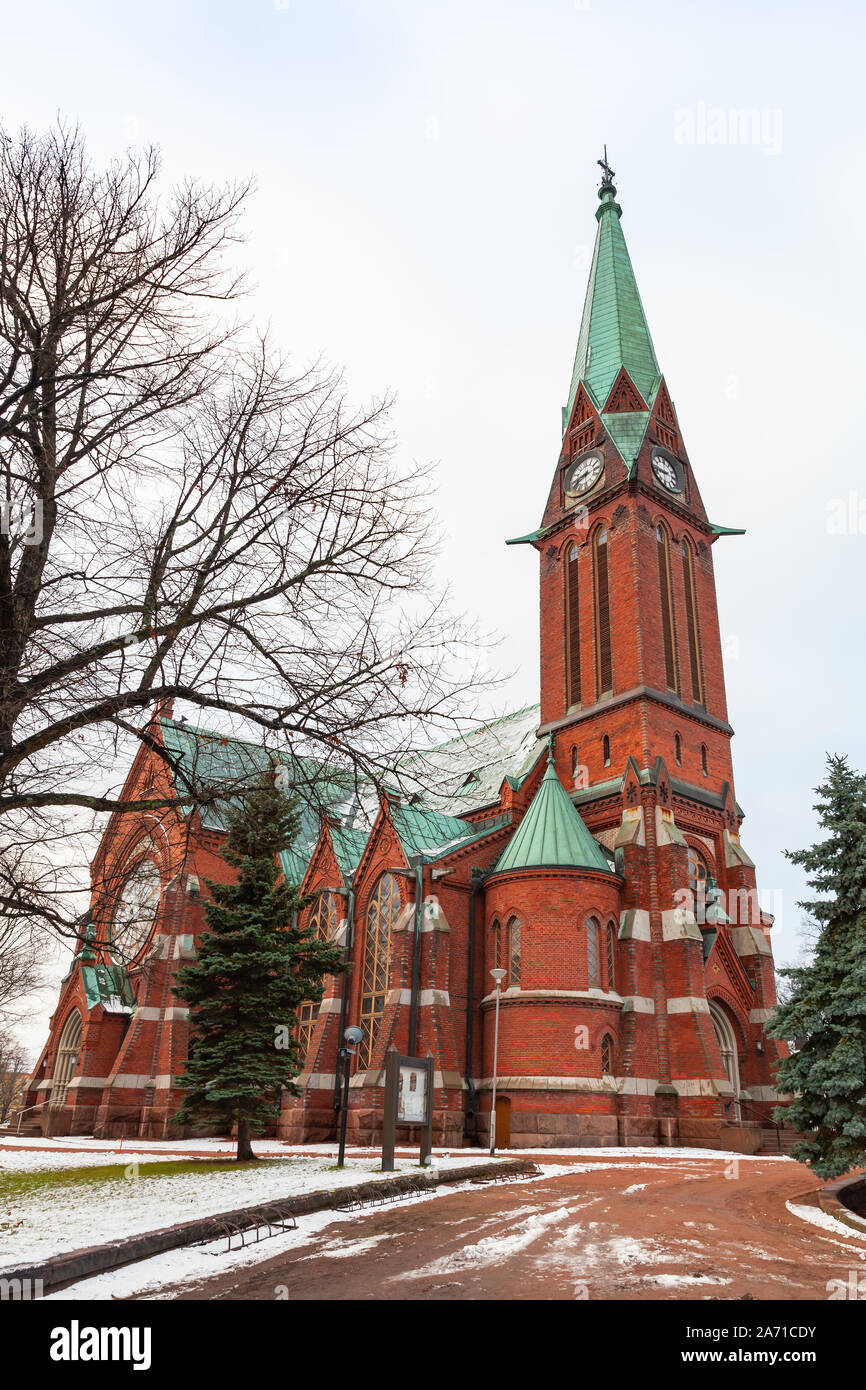 Kotka Kirche, die Hauptkirche der Stadt, gehört der Diözese von Mikkeli der Evangelisch-Lutherischen Kirche Finnlands. Das Gebäude wurde in gebaut Stockfoto