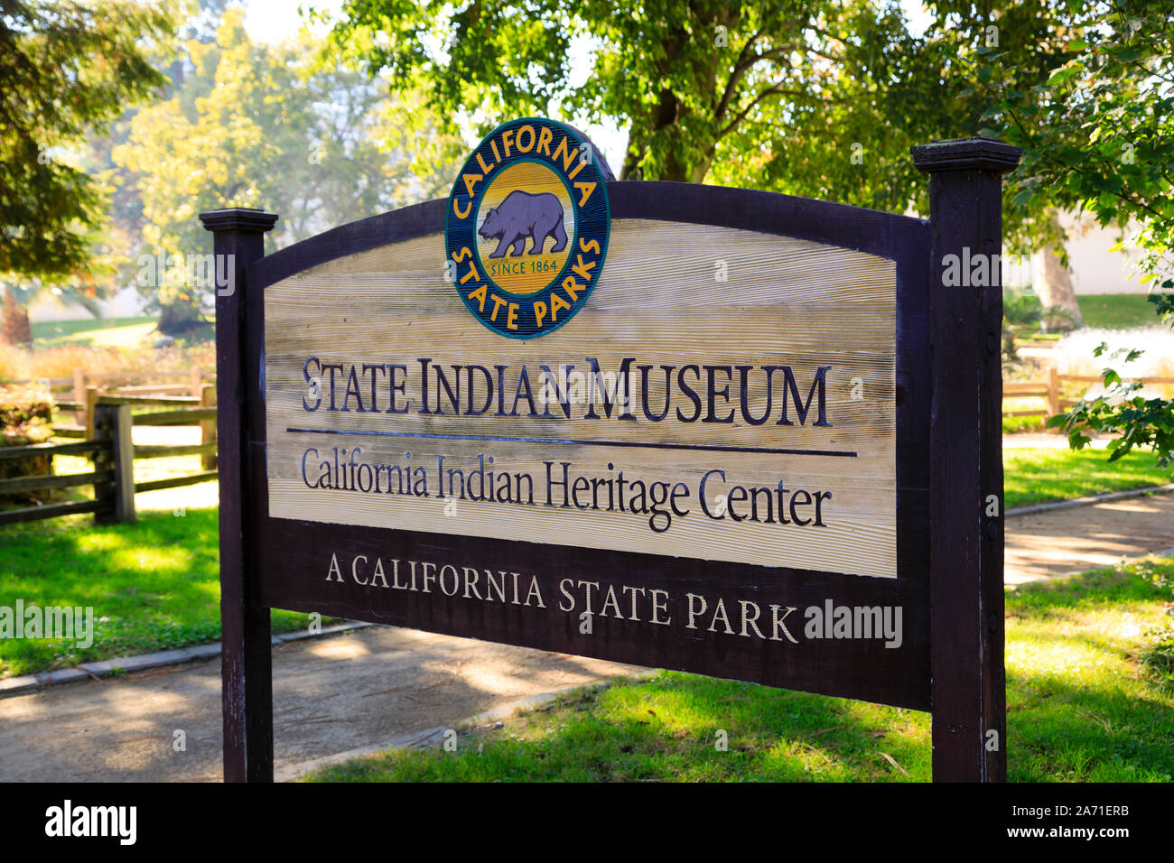 State Indian Museum, Sacramento, Kalifornien, Vereinigte Staaten von Amerika Stockfoto
