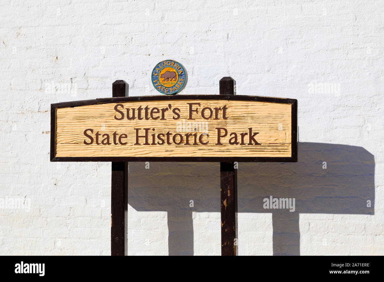 Sutter's Fort, Sacramento, Kalifornien, Vereinigte Staaten von Amerika Stockfoto