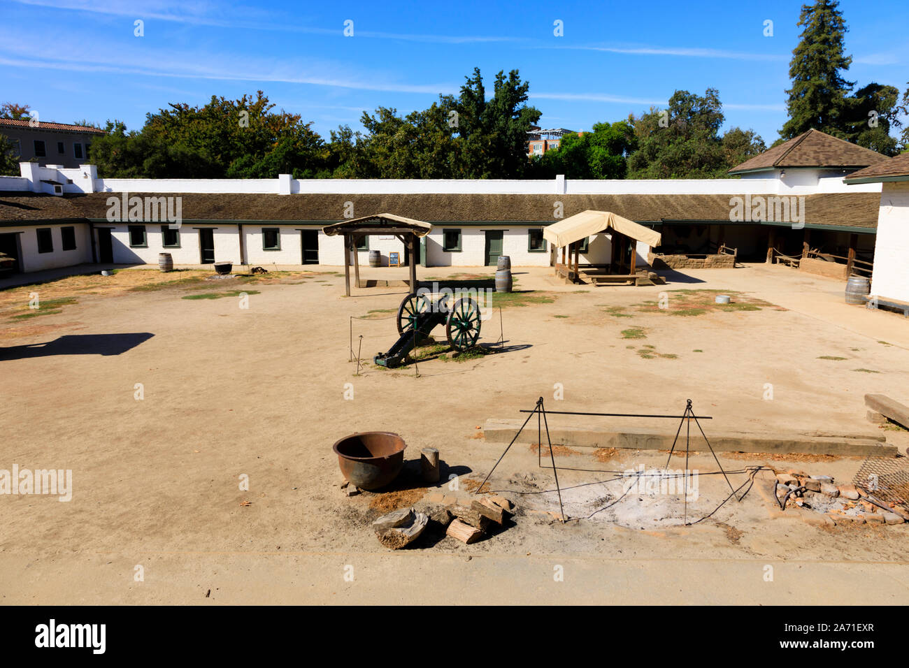 Sutter's Fort, Sacramento, Kalifornien, Vereinigte Staaten von Amerika Stockfoto