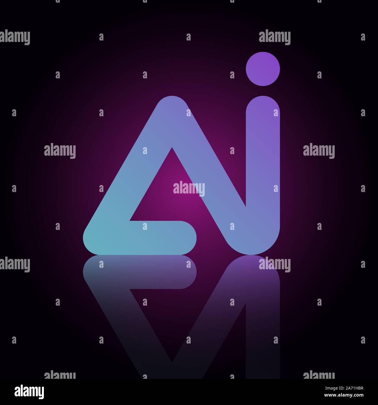 AI Logo Schreiben Vector Template Design Illustration. Ai, Logo, Brief, Vector, Konzept, Design, moderne, Symbol, Hintergrund, abstrakt, Web, Logo Stock Vektor