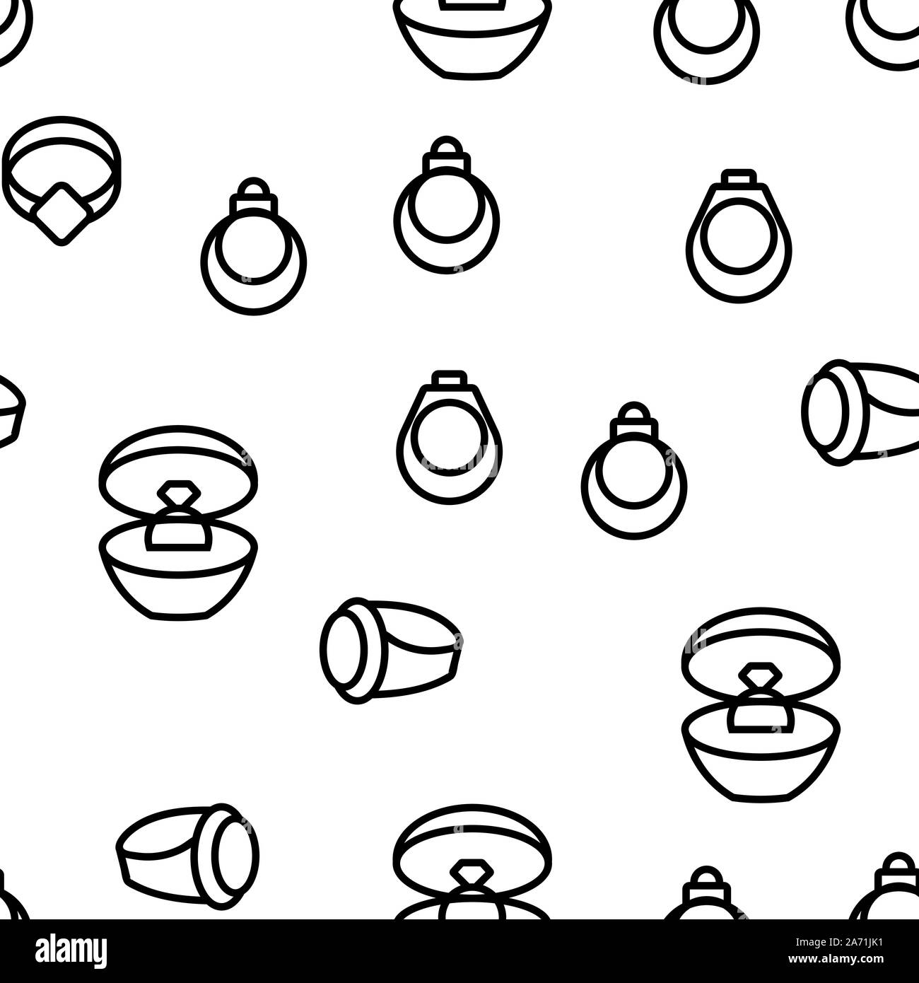 Ring Schmuck Vektor nahtlose Muster Stock Vektor