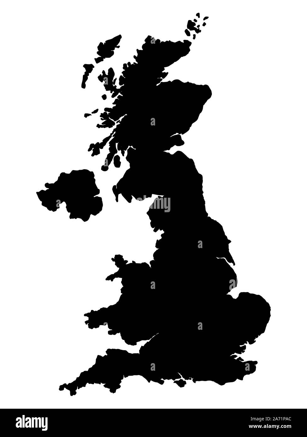 Großbritannien Karte Vektor-illustration eps 10. Stock Vektor