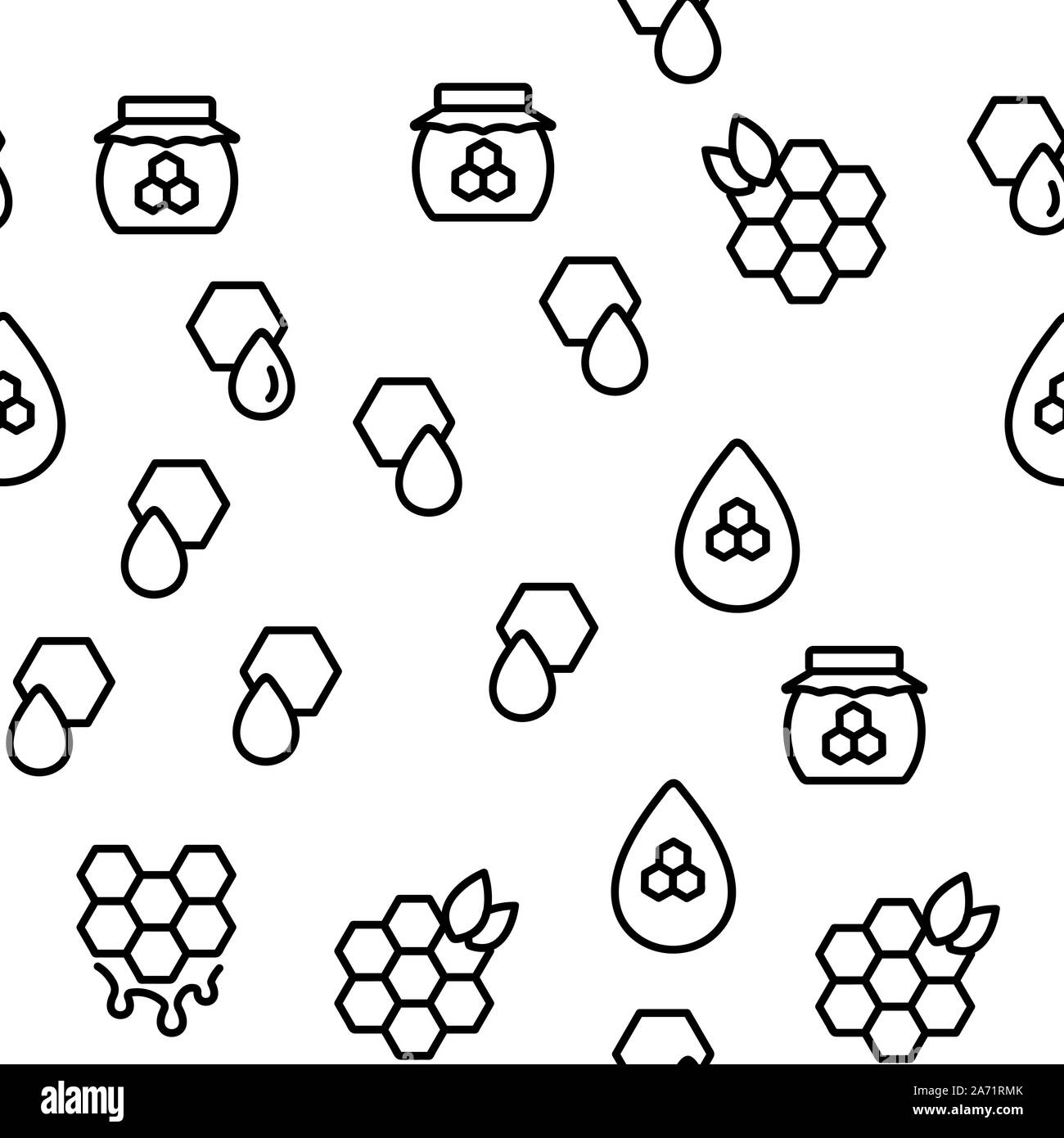 Honeycomb Vektor nahtlose Muster Stock Vektor