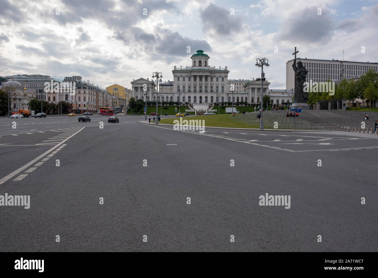 Straße in Moskau Stockfoto