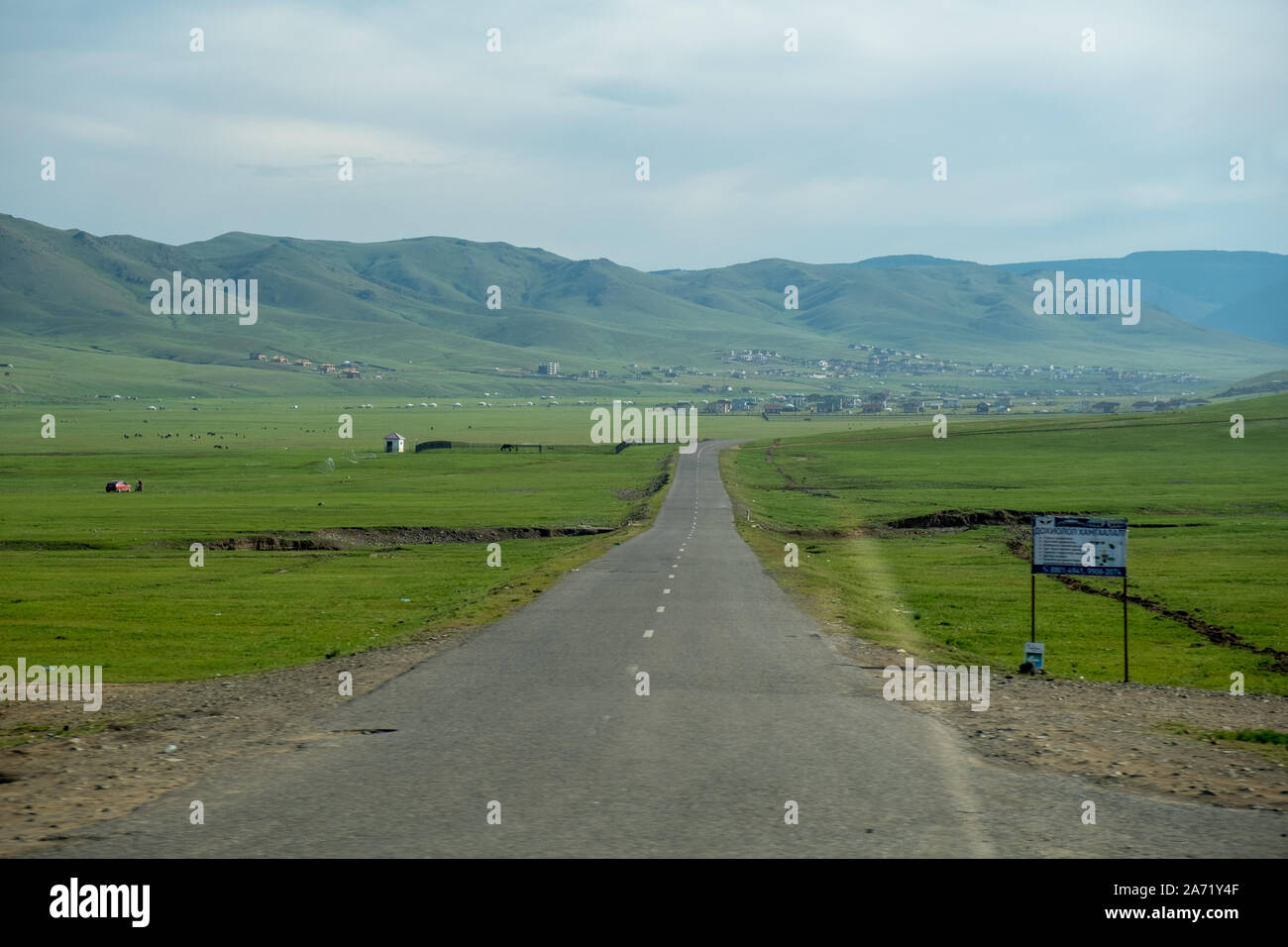 Unglaubliche Mongolian-Manchurian Grasland Stockfoto