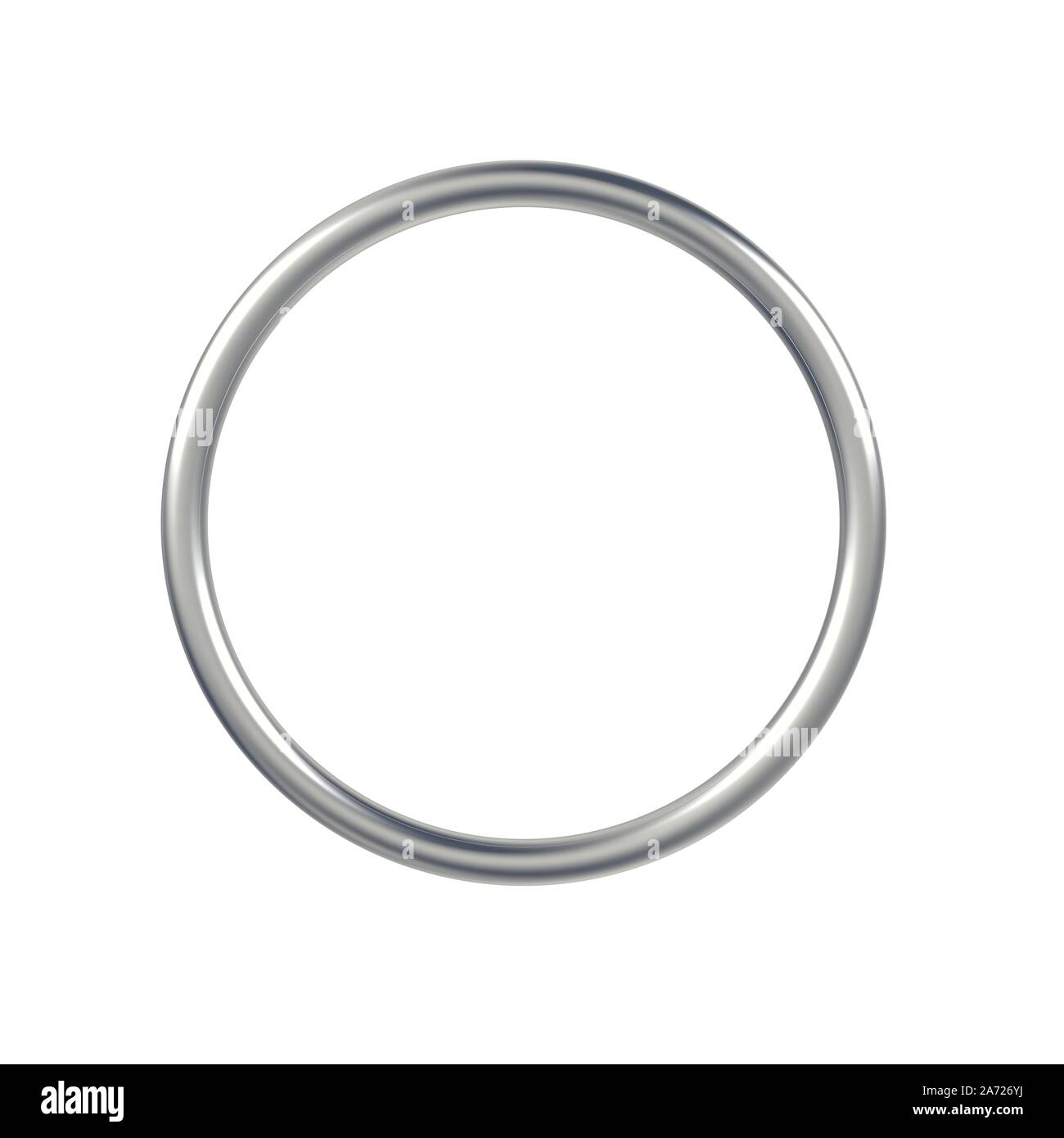 Gold Ring auf weißem Hintergrund. Stockfoto