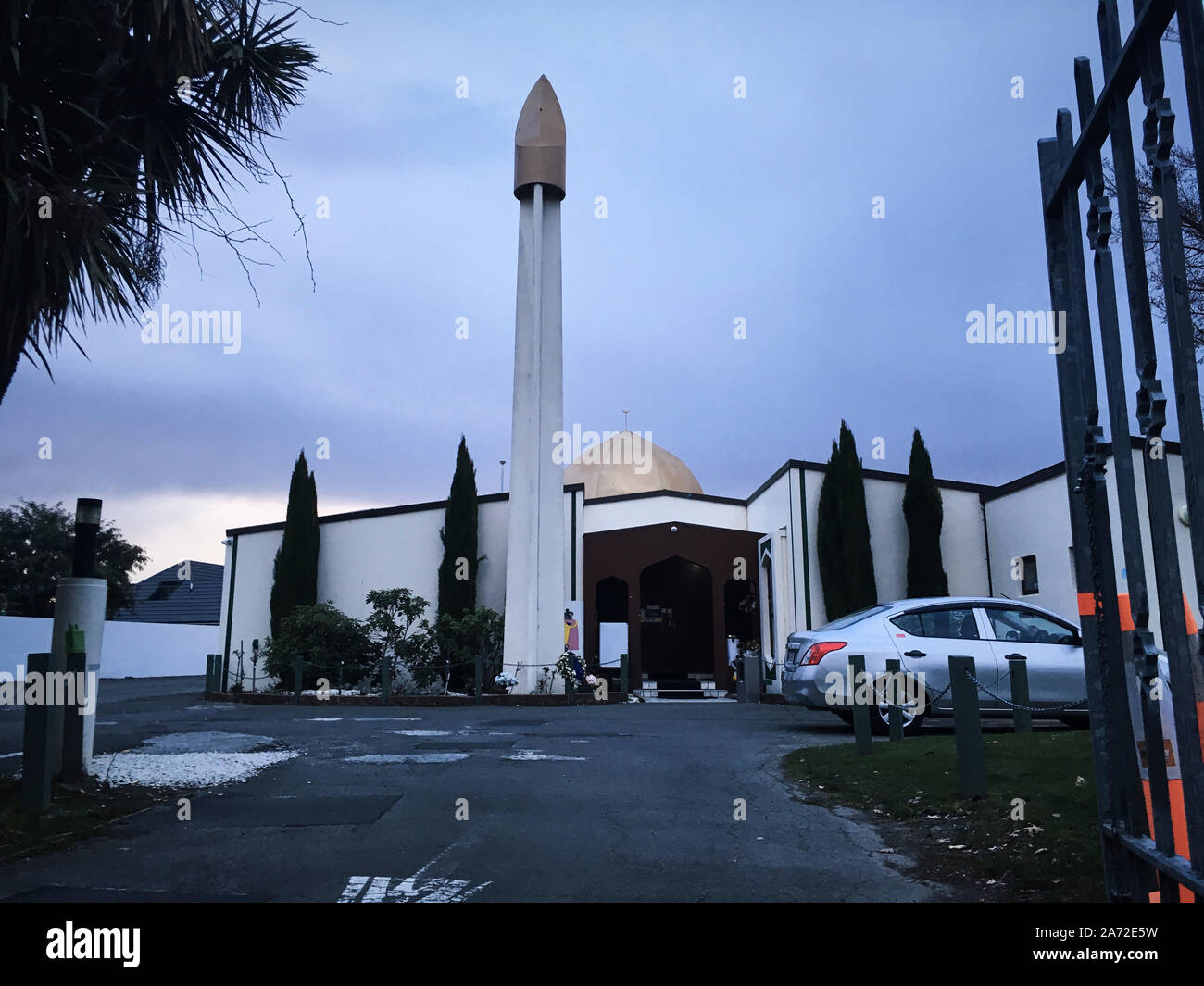 Am 15. März 2019 war die Al Noor-Moschee ein Ziel der Schießereien in der Christchurch-Moschee.Von den 51 Menschen, die hier und im Linwood Islamic Center erschossen und getötet wurden Stockfoto
