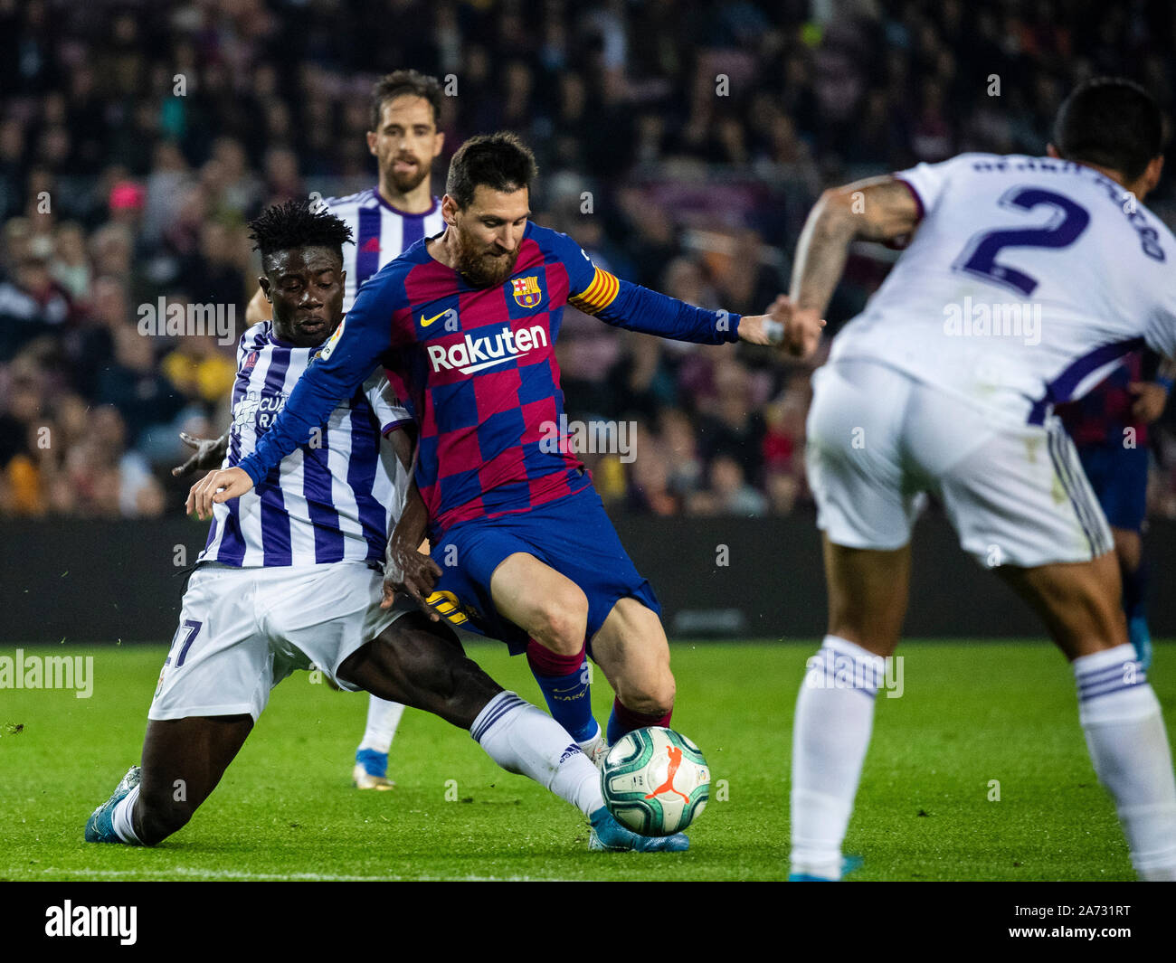 Barcelona, Spanien. 30 Okt, 2019. FC Barcelona Messi konkurriert während La Liga Match zwischen dem FC Barcelona und Real Valladolid in Barcelona, Spanien, Okt. 30, 2019. Credit: Joan Gosa/Xinhua/Alamy leben Nachrichten Stockfoto