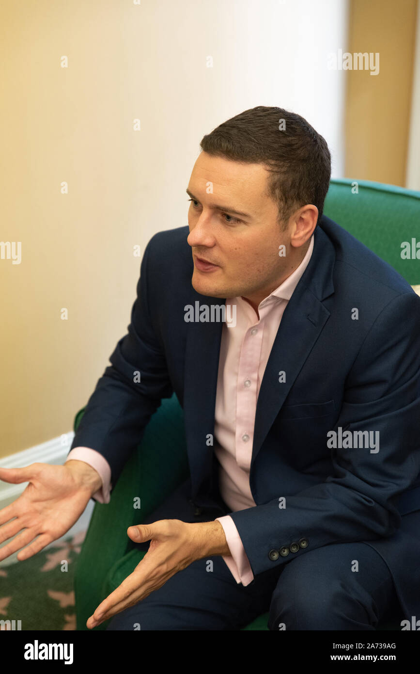 Wes Streeting ist Mitglied des Parlaments (MP) Für Ilford Nord, Vertreter der Labour Party seit der Bundestagswahl 2015. Stockfoto