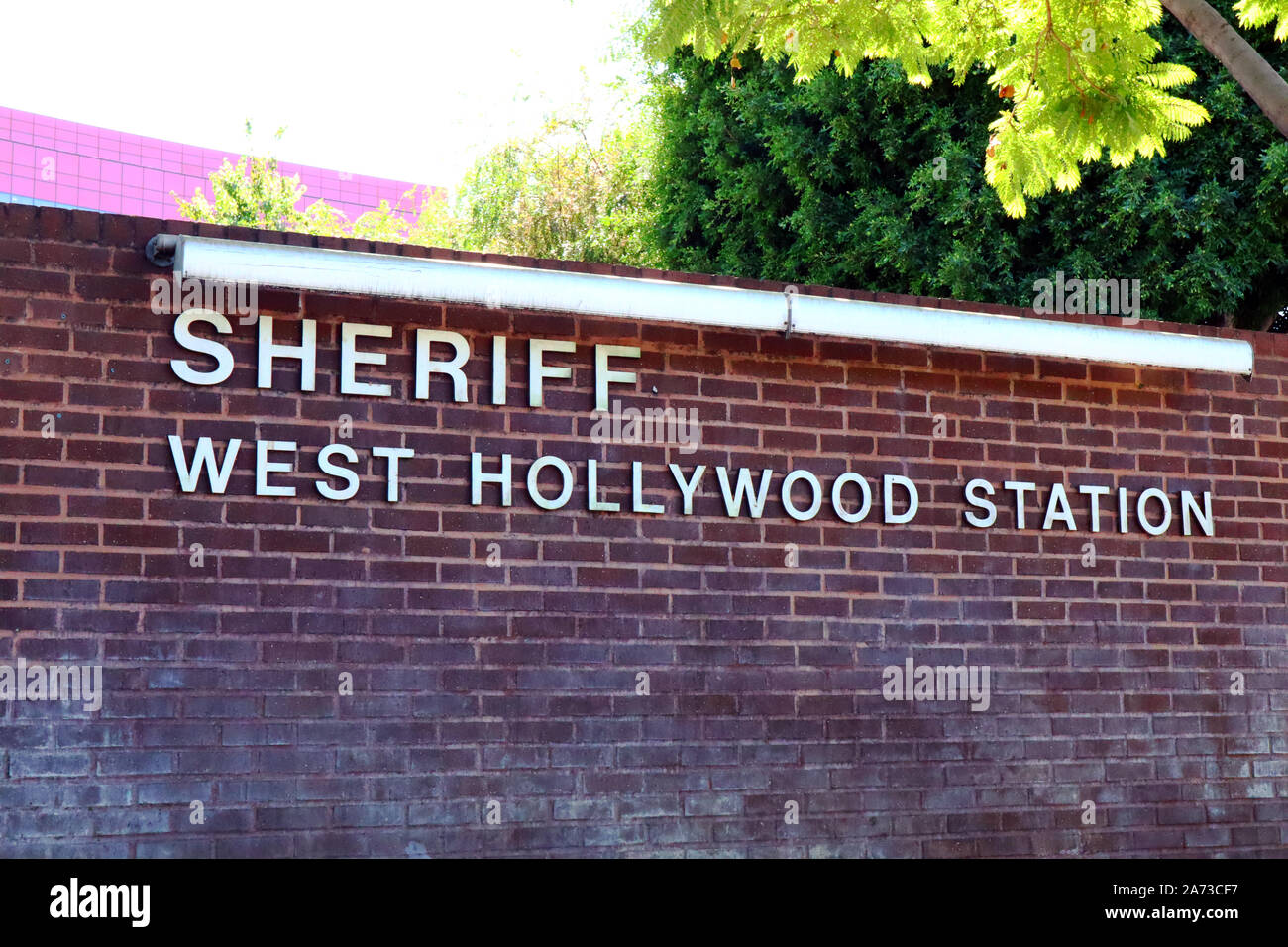 Los Angeles County Sheriff's Department - LASD West Hollywood's Sheriff Station (Kalifornien) Stockfoto