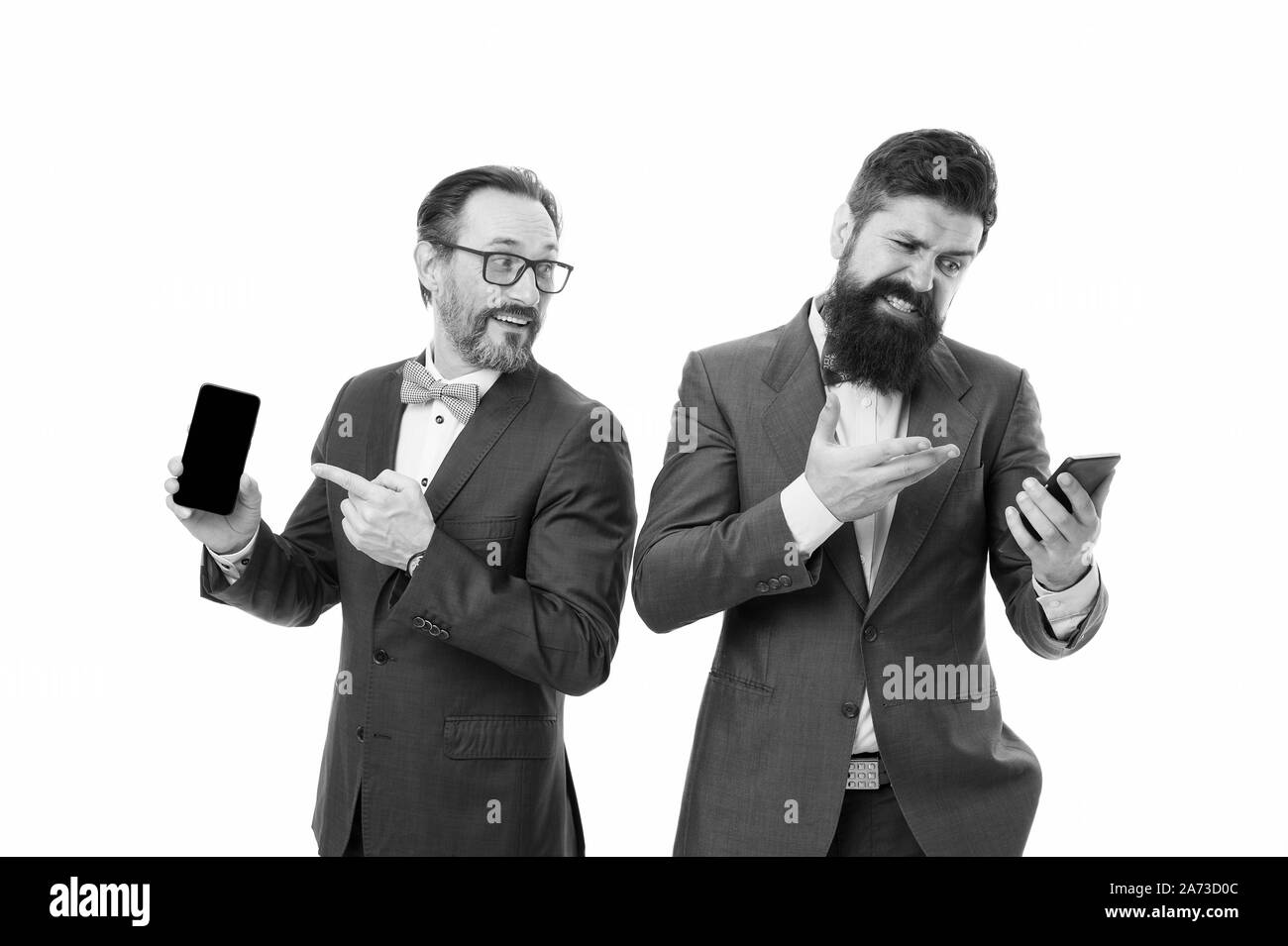 Mobile Call Konzept. Erfolgreiche Business Call. Informationen für Unternehmen. Corporate Communication. Geschäftliche Verhandlungen. Gutes Geschäft sprechen. Männer Telefongespräch. Kerl mit Smartphone Gesprächspartner. Stockfoto