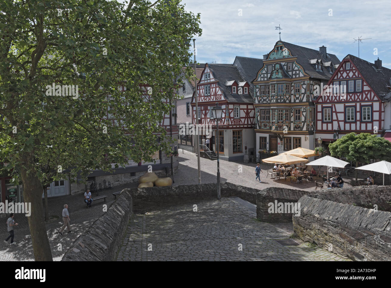 Blick auf den Koenig Adolf Platz Idstein, Hessen, Deutschland Stockfoto