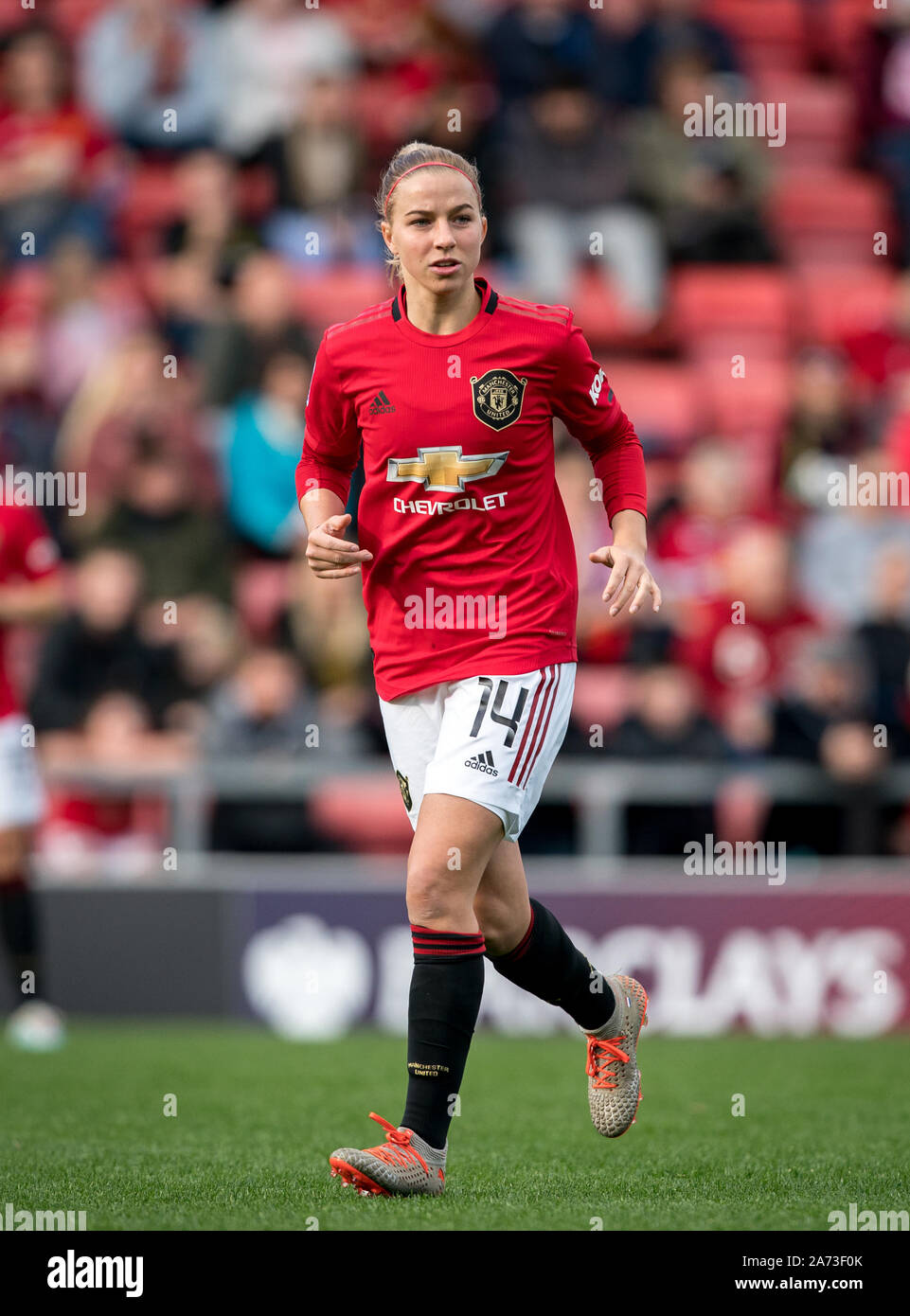 Jackie Groenen von Man Utd Frauen während der FAWSL Match zwischen Manchester United und Frauen lesen Frauen an Leigh Sports Village, Leigh, England am 27. Stockfoto