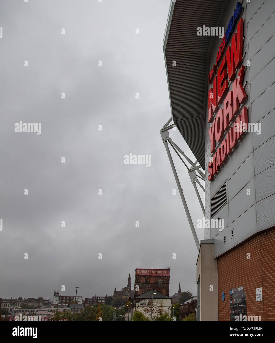 Allgemeine Ansicht des Stadions vor Gleichen während der FAWSL Match zwischen Manchester United und Frauen lesen Frauen an Leigh Sports Village, Leigh, England Stockfoto