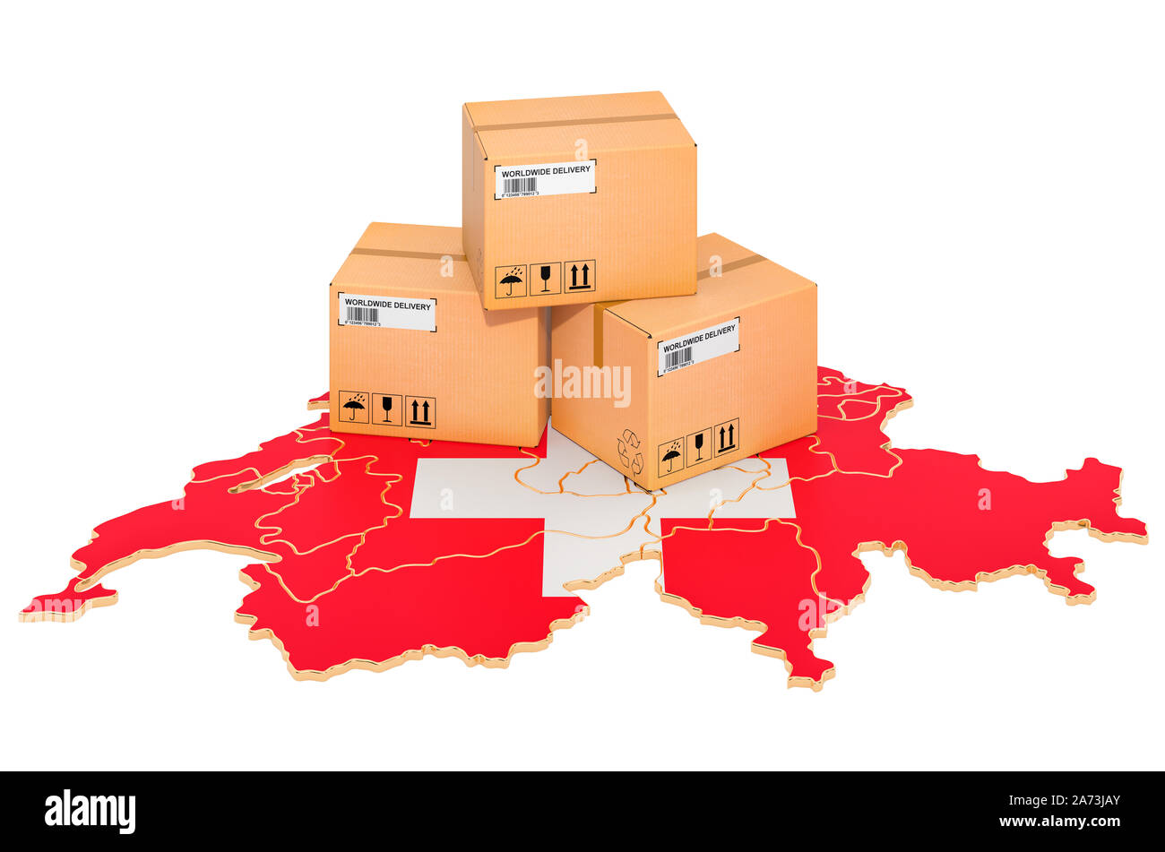 Swiss Mail Box Post Box Stockfotos und -bilder Kaufen - Alamy