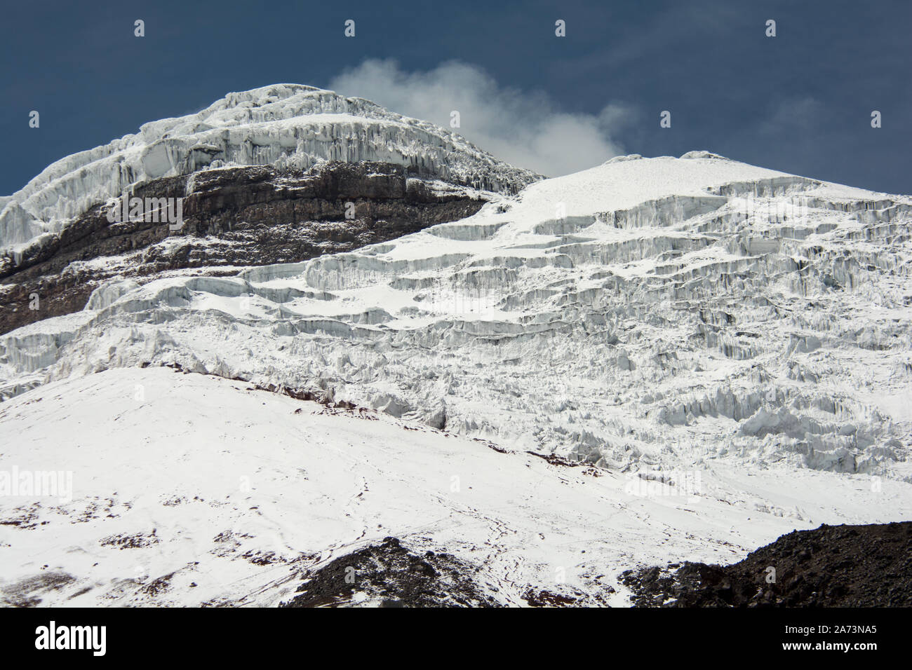 Eisbedeckten Vulkan Cotopaxi in Ecuador. Stockfoto