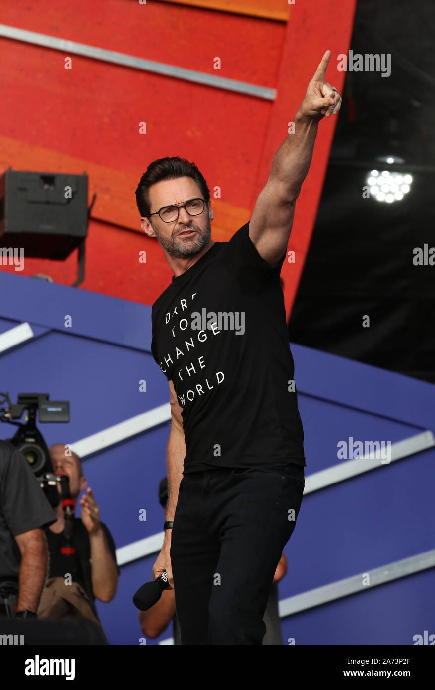 2019 Global Citizen Festival im Central Park in New York City, USA Mit: Hugh Jackman, Wo: New York City, New Jersey, United States Wenn: 29 Sep 2019 Credit: Derrick Salters/WENN.com Stockfoto