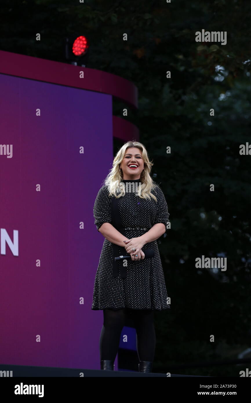 2019 Global Citizen Festival im Central Park in New York City, USA Mit: Kelly Clarkson Wo: New York City, New Jersey, United States Wenn: 29 Sep 2019 Credit: Derrick Salters/WENN.com Stockfoto