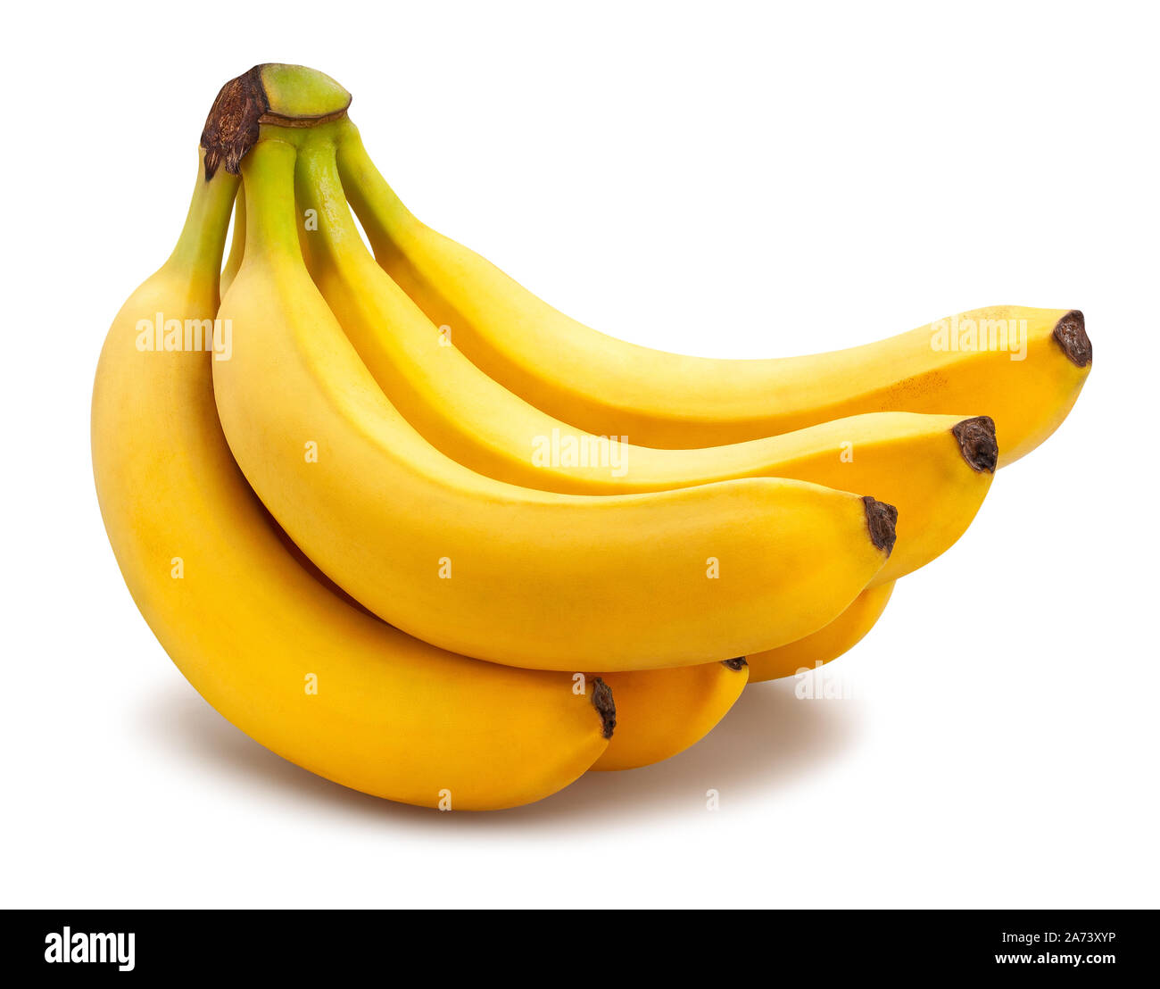 Banane weg isoliert auf weißem Stockfoto