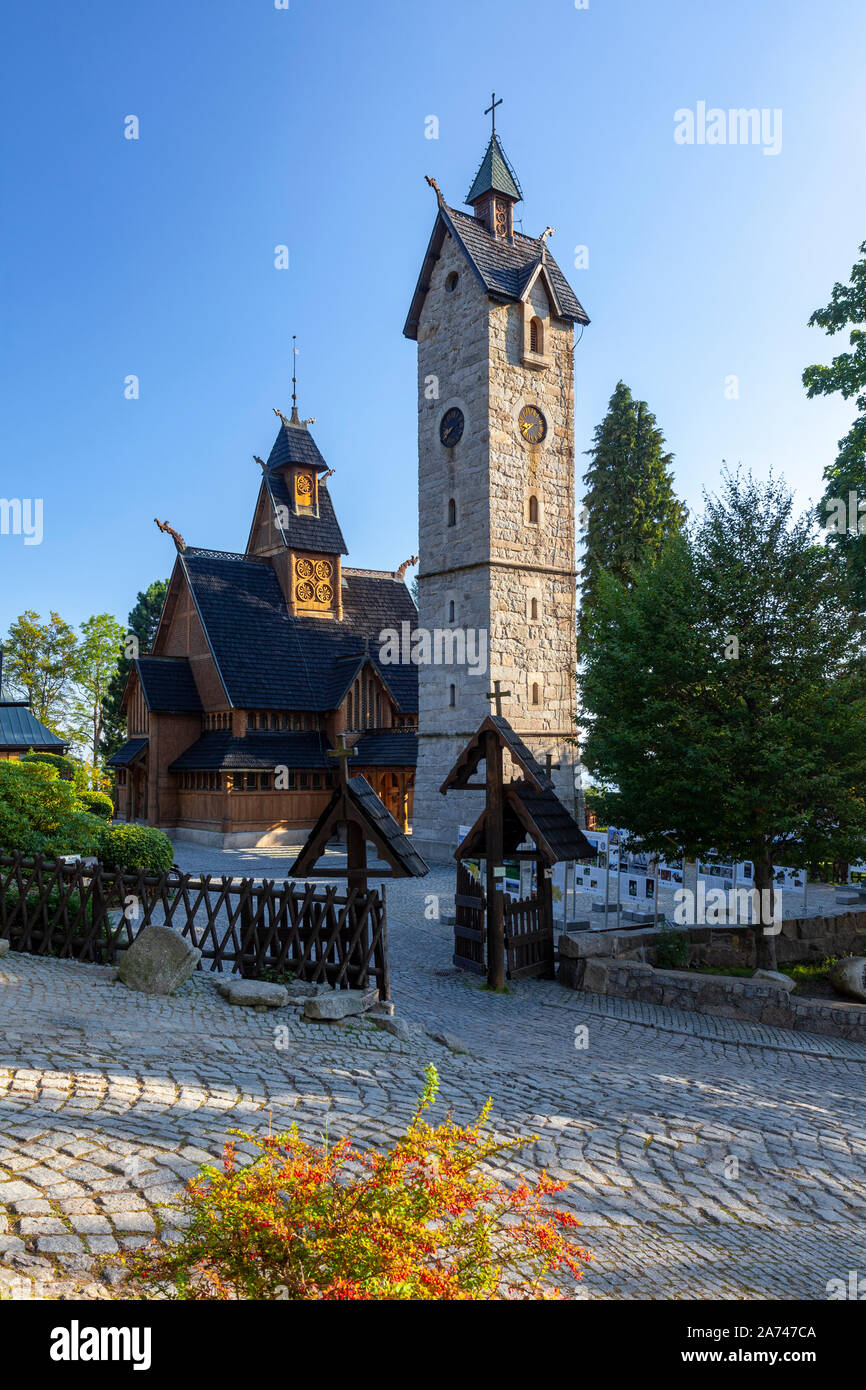 Karpacz, die Kirche Wang, Polen Stockfoto