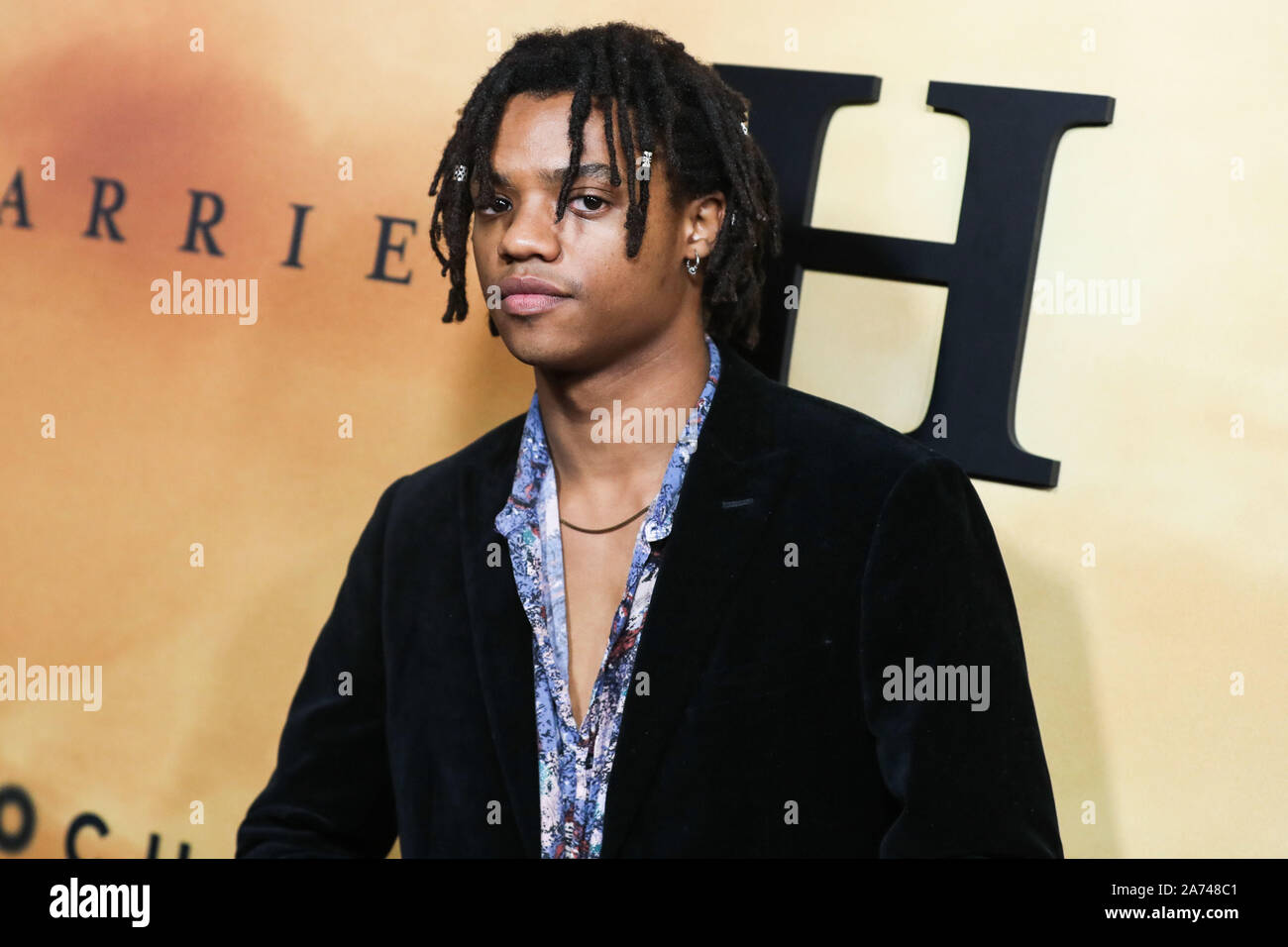 LOS ANGELES, Kalifornien, USA - 29. Oktober: Henry Jäger Hall kommt an der Los Angeles Premiere von Focus Features'' Harriet' im Orpheum Theater am 29. Oktober 2019 in Los Angeles, Kalifornien, USA. (Foto von Xavier Collin/Image Press Agency) Stockfoto