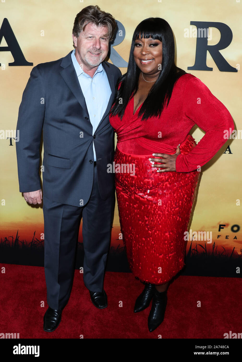 LOS ANGELES, Kalifornien, USA - 29. Oktober: James Welsh und Loni Liebe am Los Angeles Premiere von Focus Features'' Harriet' im Orpheum Theater am 29. Oktober 2019 in Los Angeles, Kalifornien, USA. (Foto von Xavier Collin/Image Press Agency) Stockfoto