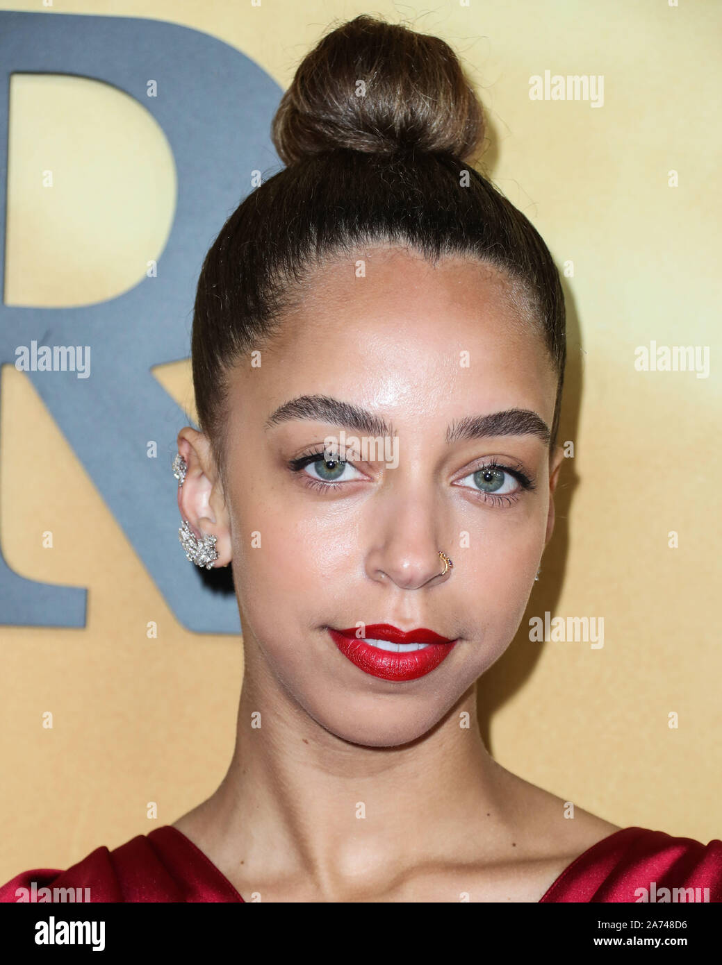 Los Angeles, USA. 29 Okt, 2019. LOS ANGELES, Kalifornien, USA - 29. Oktober: Hayley Gesetz kommt an der Los Angeles Premiere von Focus Features'' Harriet' im Orpheum Theater am 29. Oktober 2019 in Los Angeles, Kalifornien, USA. (Foto von Xavier Collin/Image Press Agency) Quelle: Bild Presse Agentur/Alamy leben Nachrichten Stockfoto