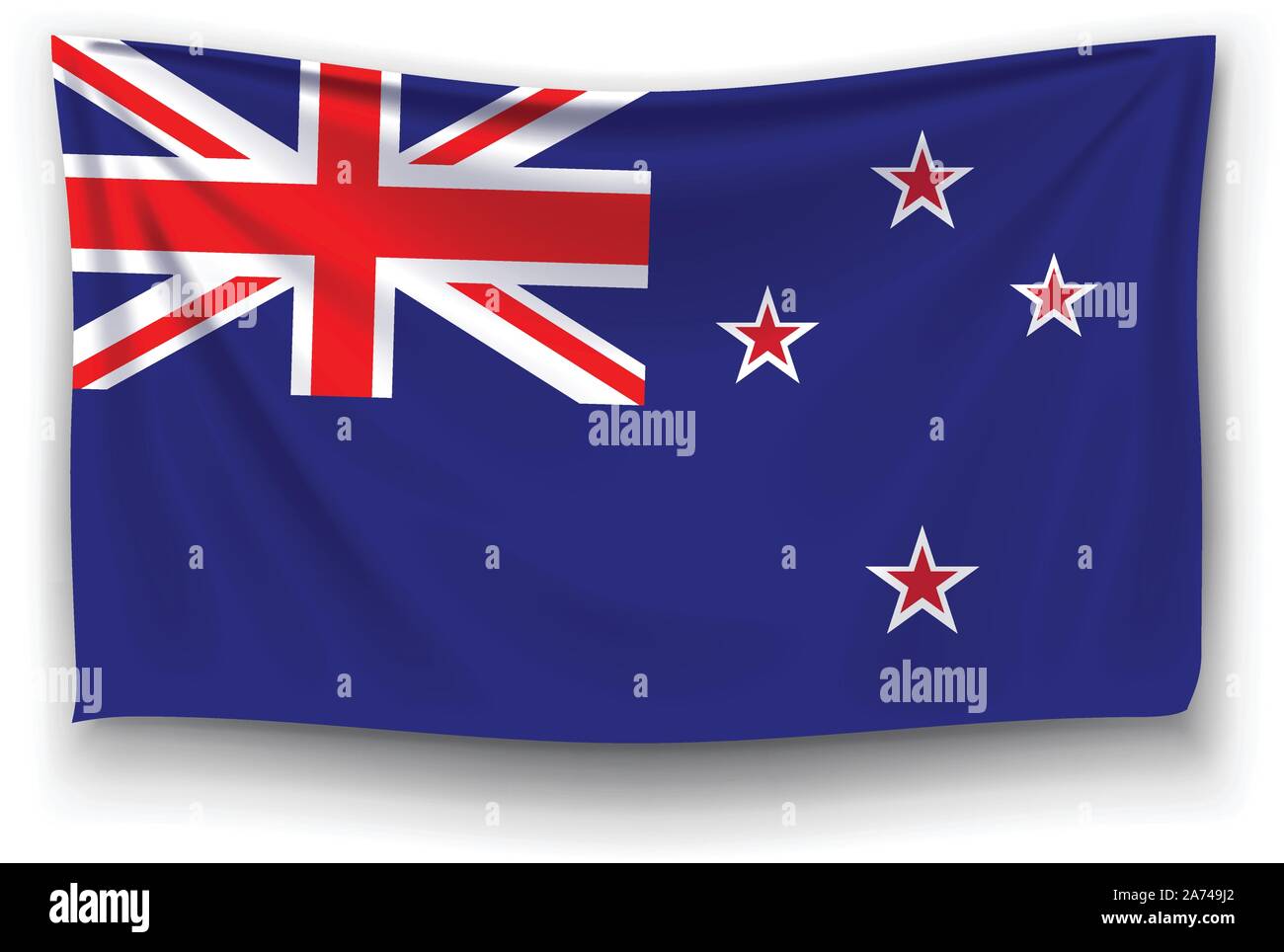 Flagge von Neuseeland Stock Vektor