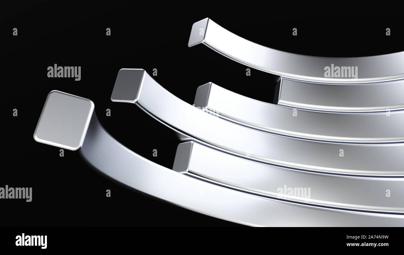 Technologische metallischen Hintergrund. 3D-Rendering, 3D-Darstellung. Stockfoto